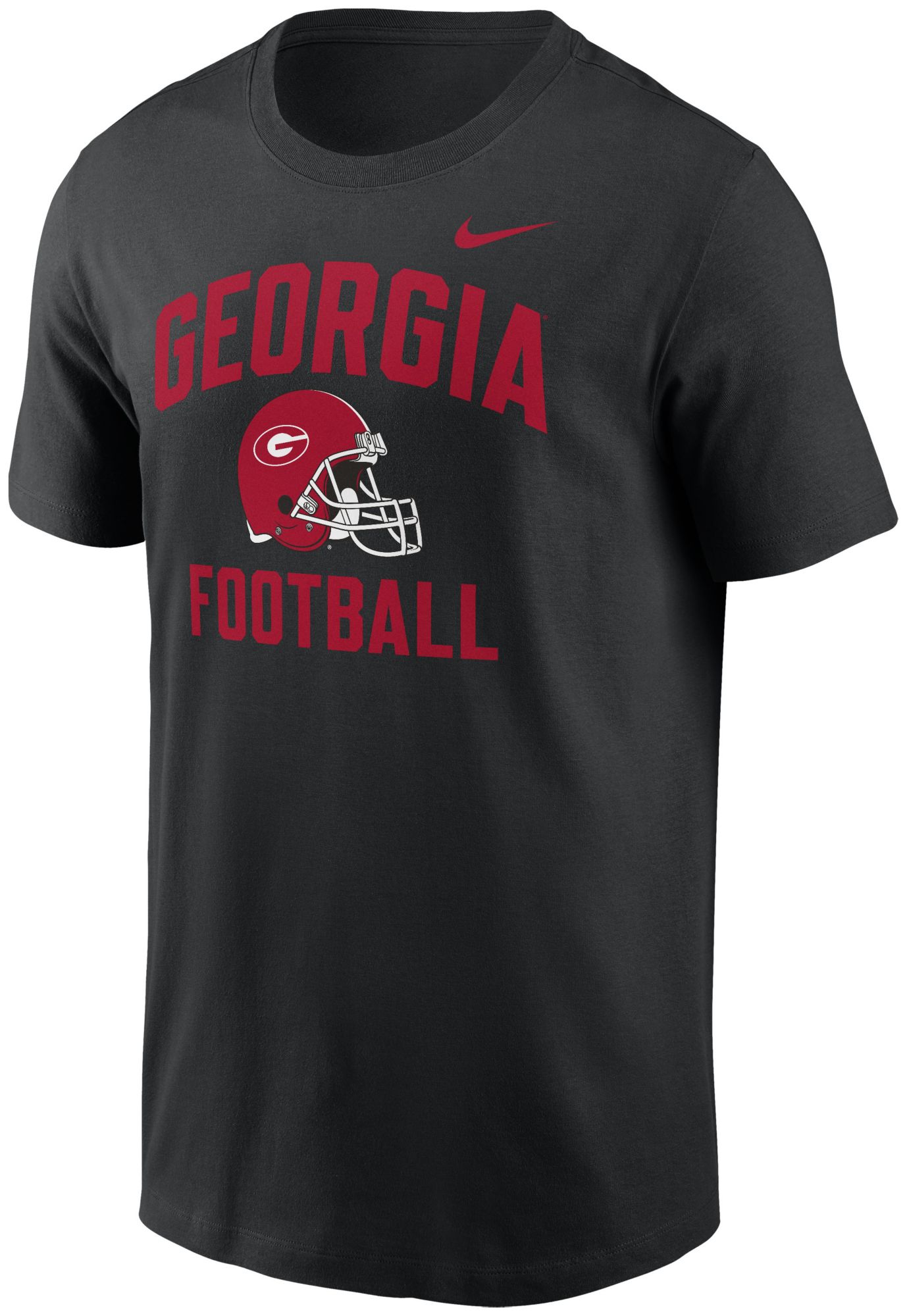 Nike Men's Georgia Bulldogs Black Football Helmet T-Shirt product image