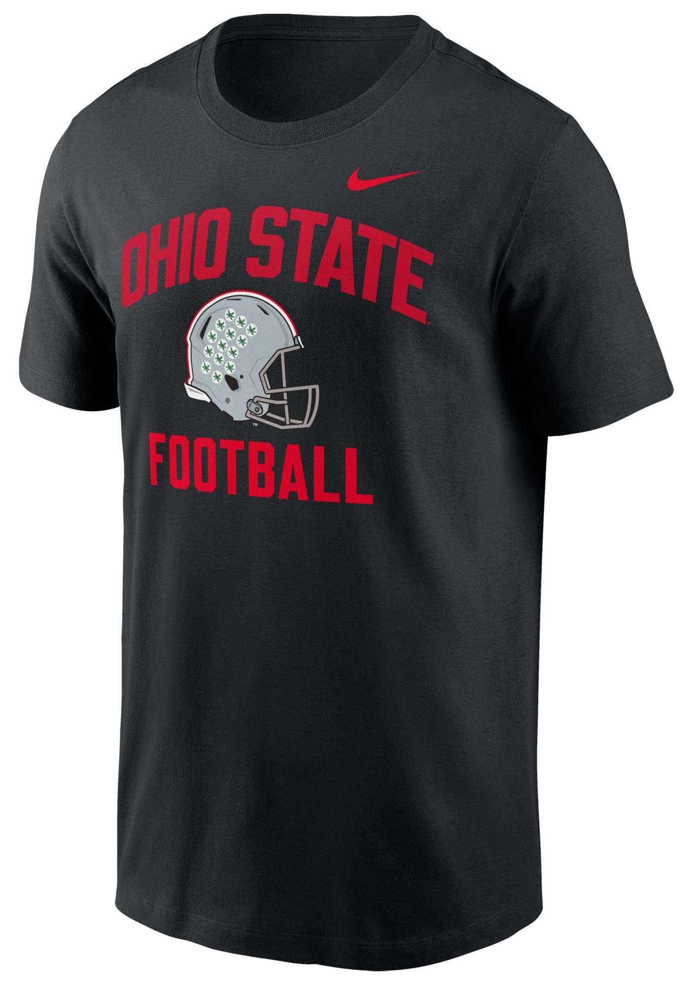 Nike Men's Ohio State Buckeyes Black Football Helmet T-Shirt product image