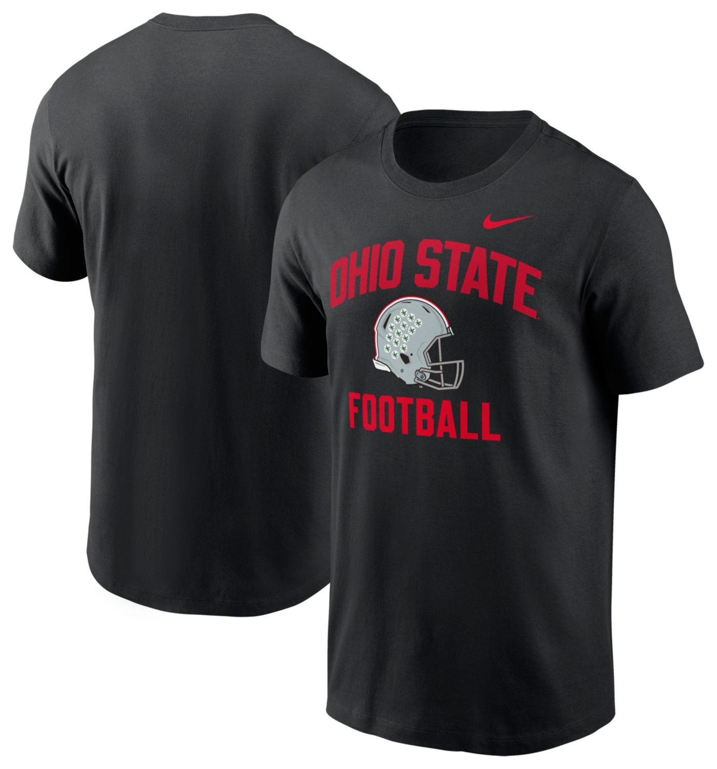 Nike Men s Ohio State Buckeyes Black Football Helmet T Shirt Small