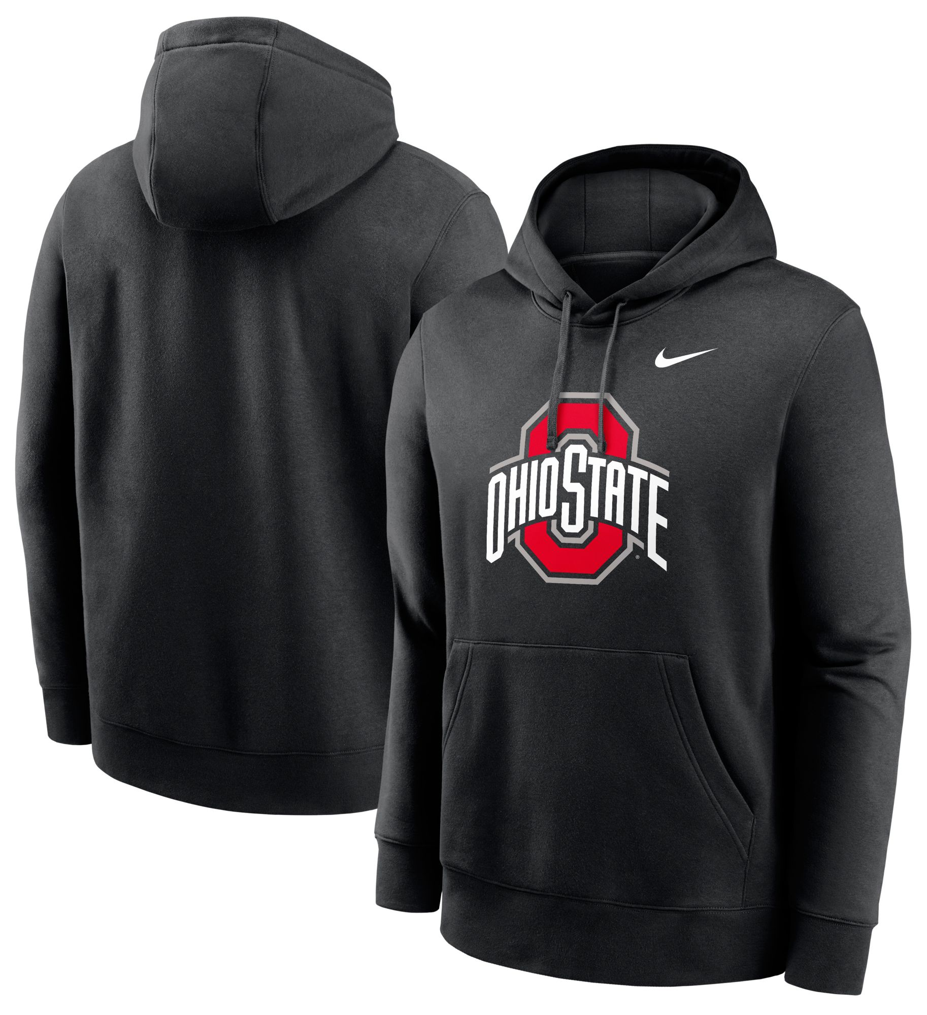Nike Men's Ohio State Buckeyes Black Logo Club Fleece Pullover Hoodie product image