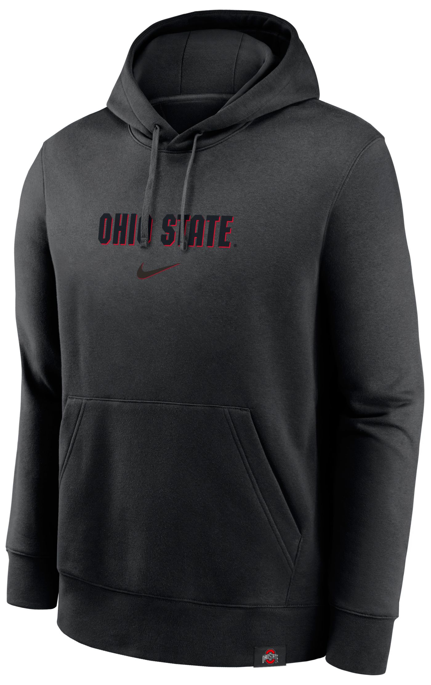 Nike Men s Ohio State Buckeyes Black Stat Club Fleece Pullover Hoodie Dick s Sporting Goods