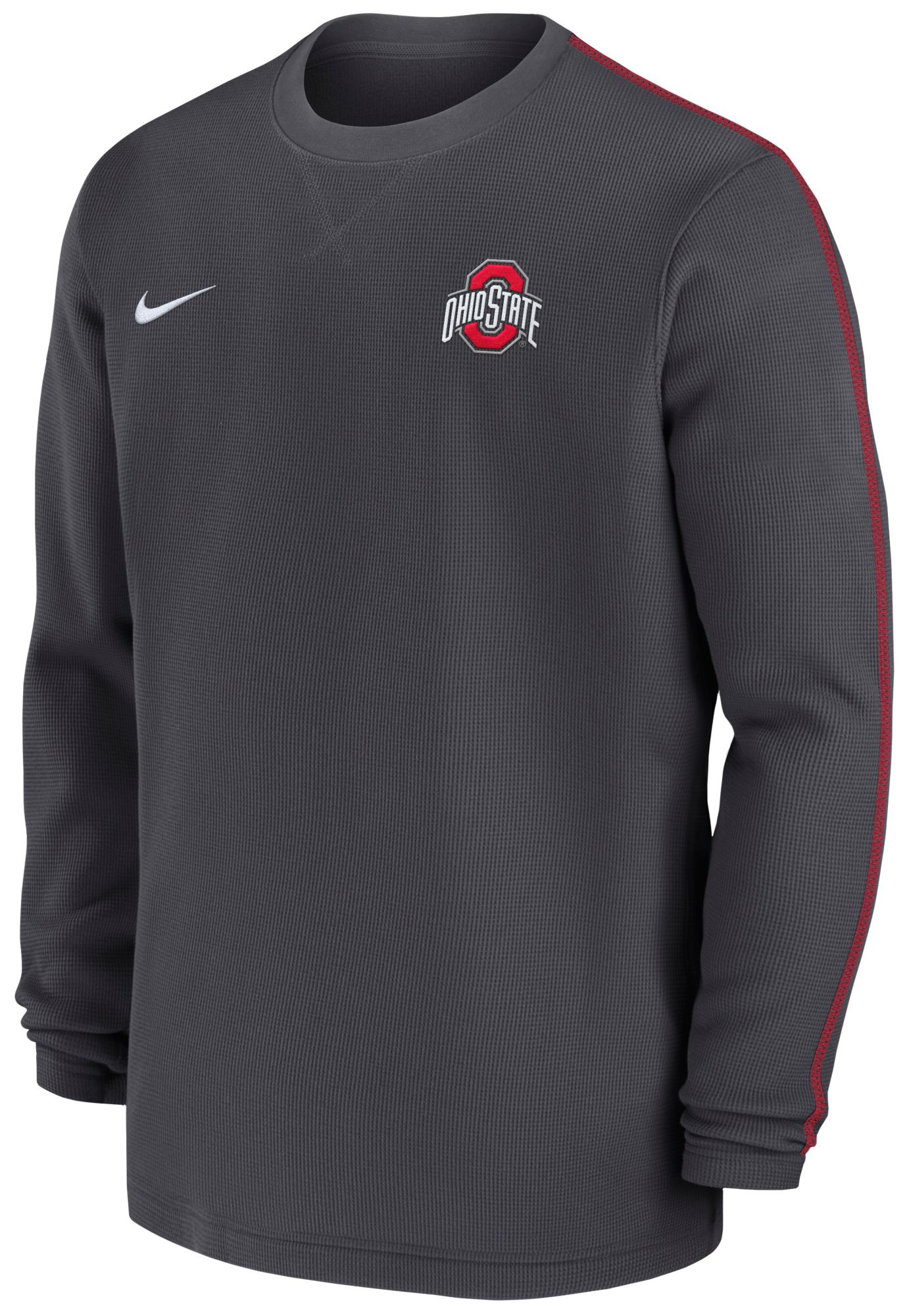 Nike Men's Ohio State Buckeyes Grey UV Coach Long Sleeve T-Shirt product image