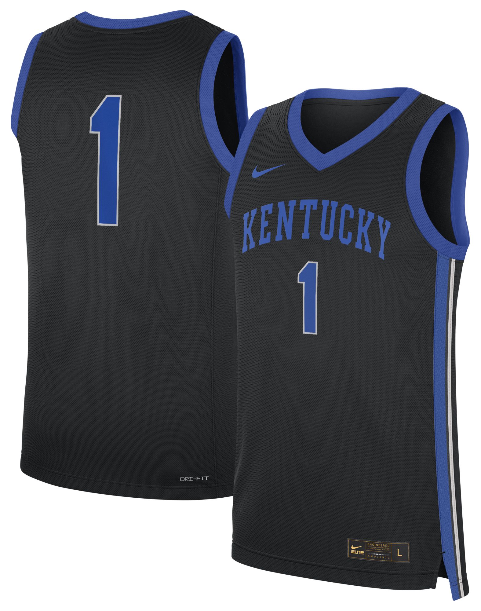 Nike Men's Kentucky Wildcats Black Replica Basketball Jersey product image