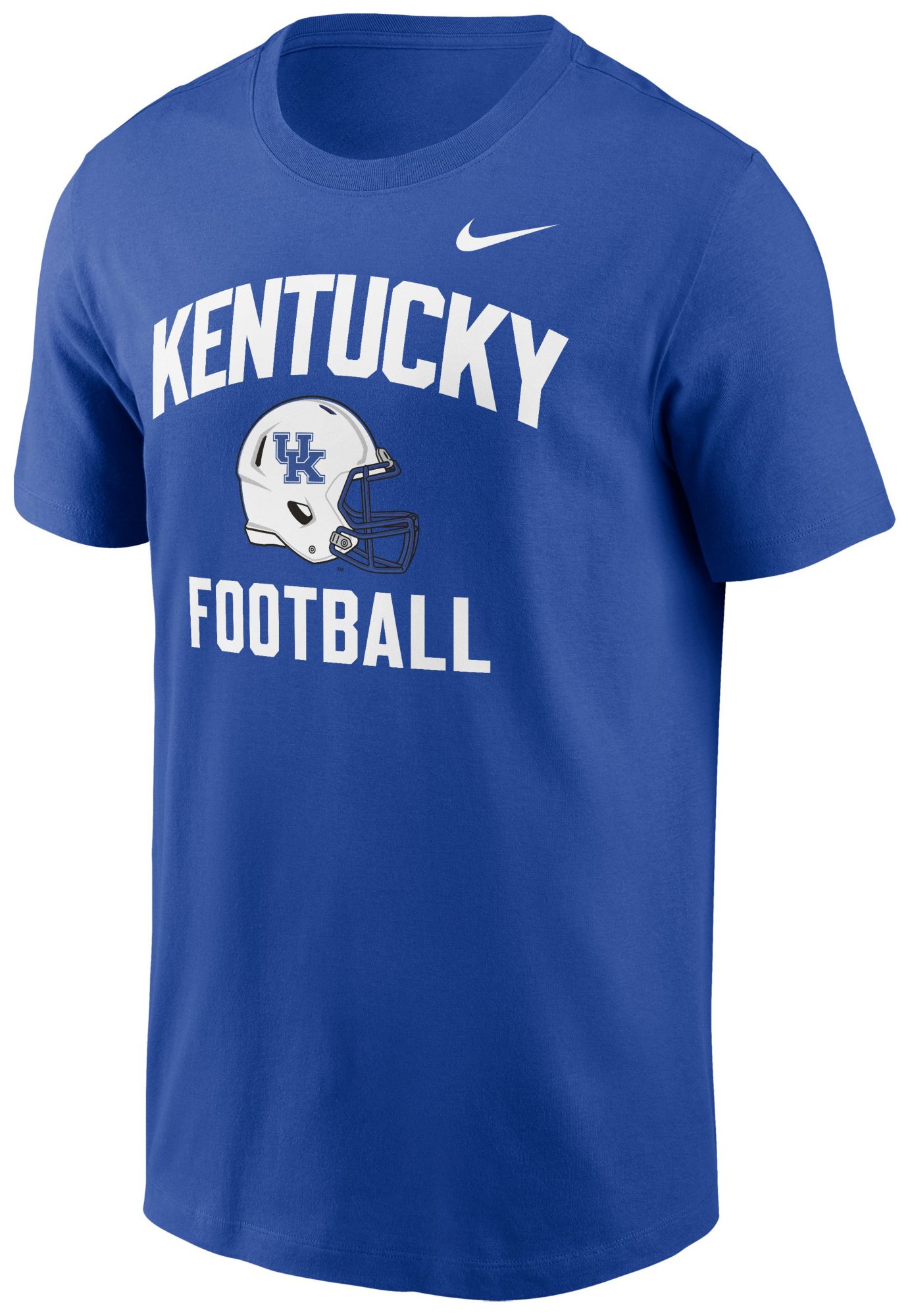 Nike Men's Kentucky Wildcats Blue Football Helmet T-Shirt product image