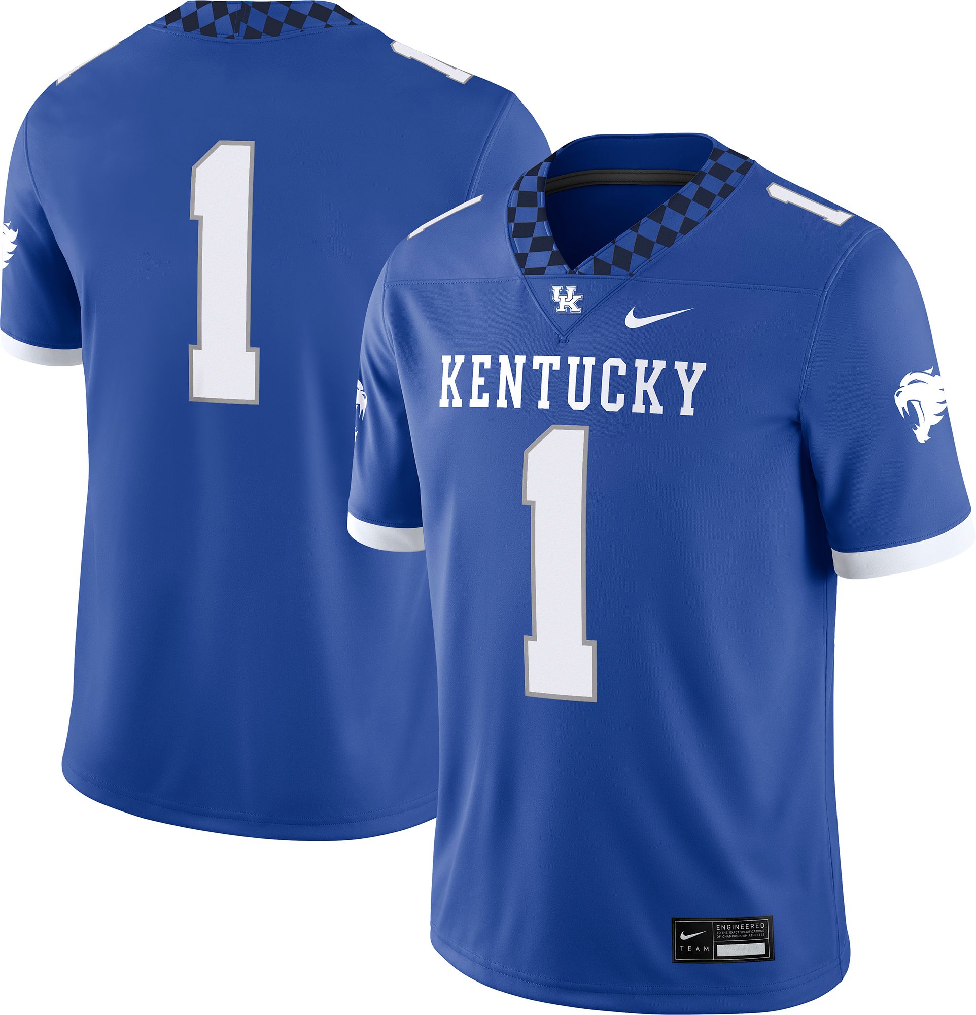 Nike Men's Kentucky Wildcats #1 Blue Dri-FIT Replica Football Game Jersey product image