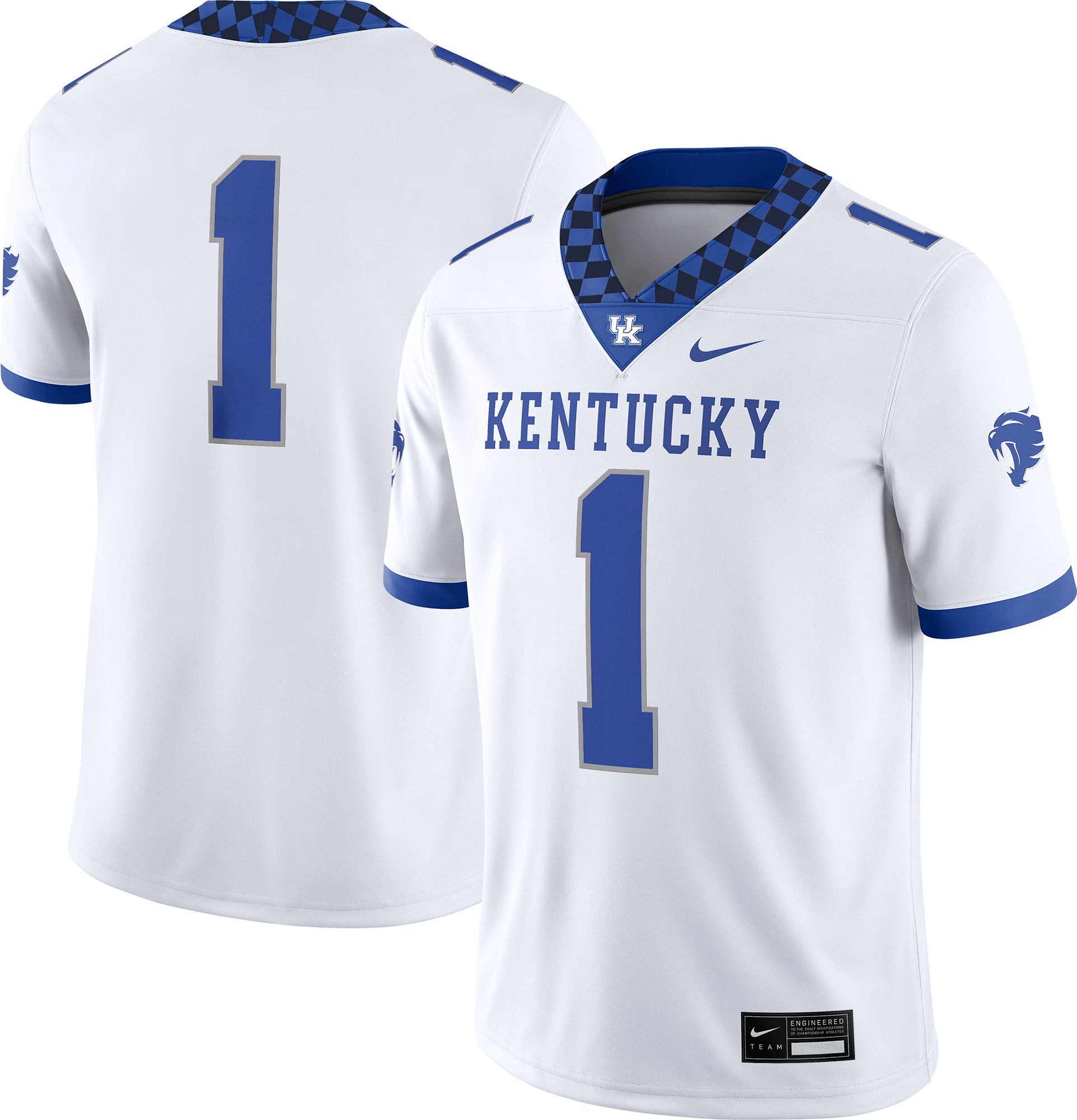 Nike Men's Kentucky Wildcats #1 White Dri-FIT Replica Football Game Jersey product image