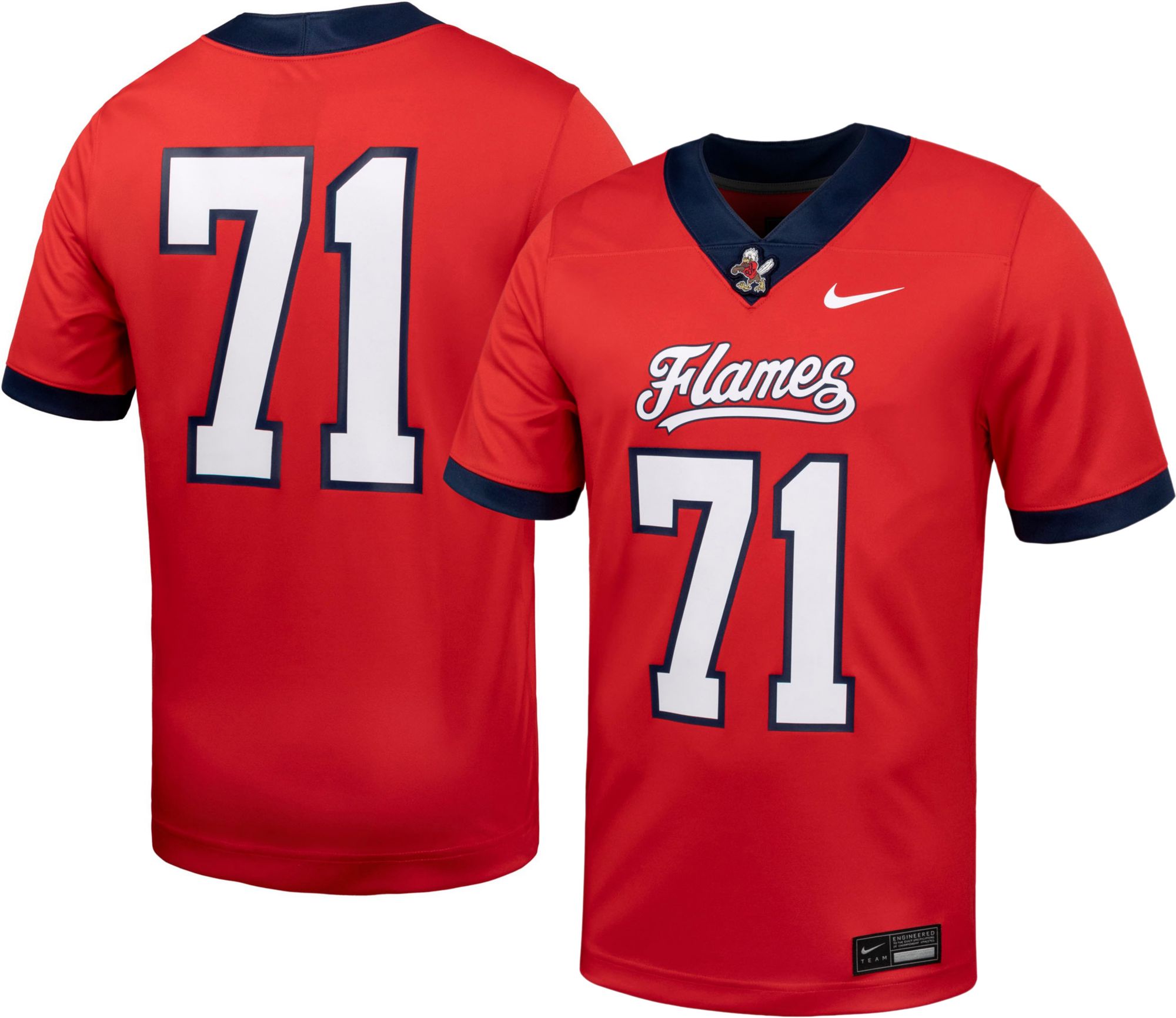 Nike Men's Liberty Flames #71 Red Replica Alternate Football Jersey product image