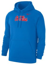 Nike Men's Ole Miss Rebels Blue Wordmark Pullover Hoodie