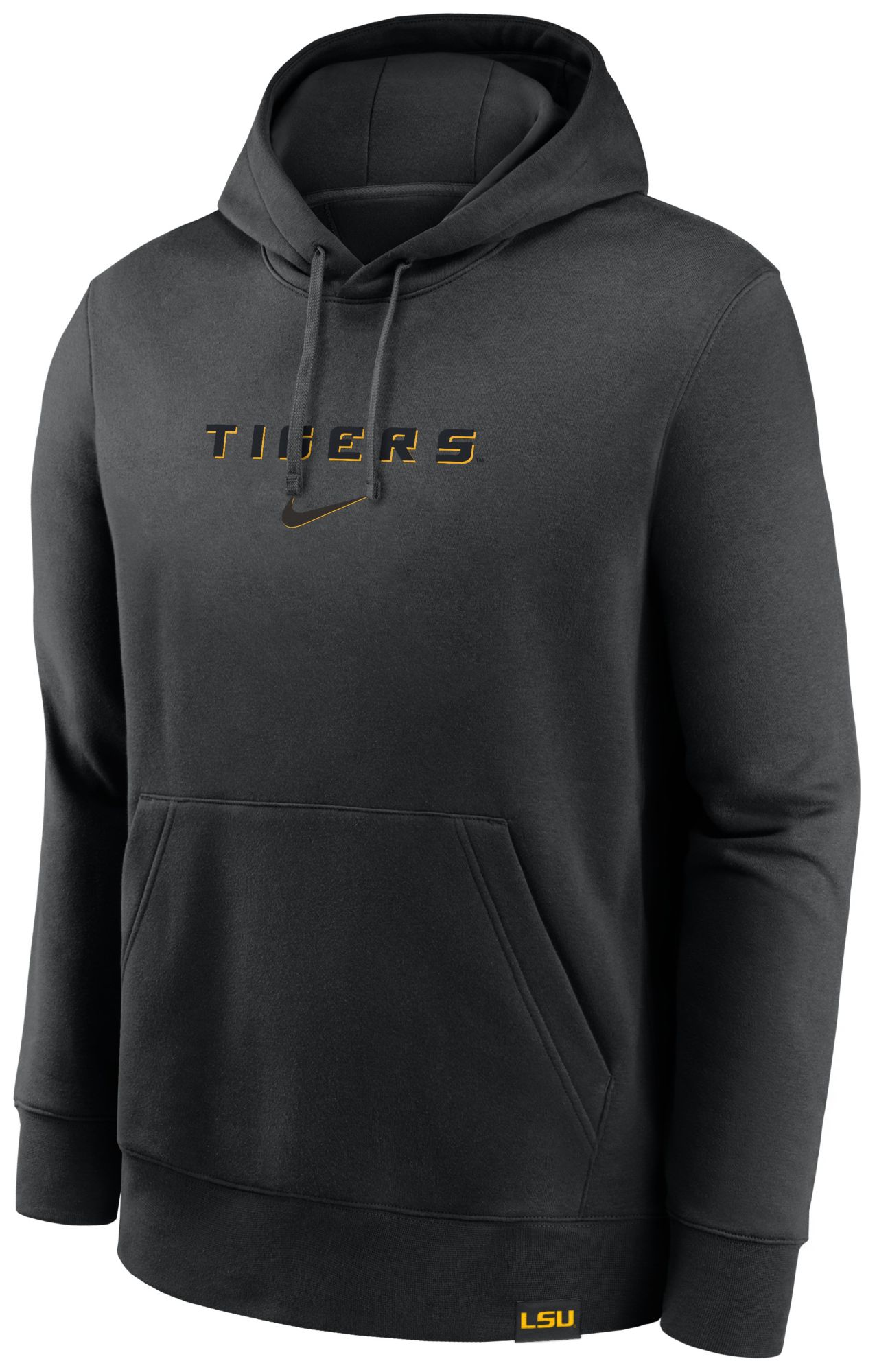 Nike Men's LSU Tigers Black Stat Club Fleece Pullover Hoodie product image