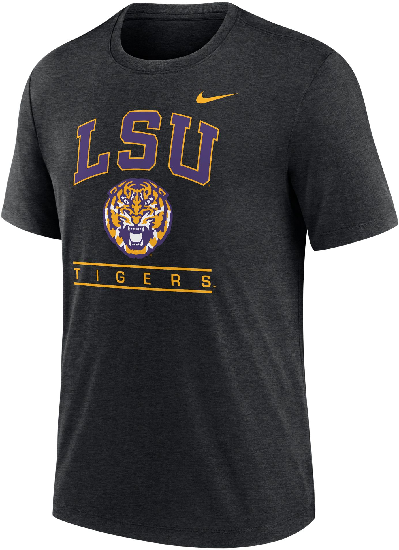 Nike Men's LSU Tigers Black Tri-Blend Arch Wordmark T-Shirt product image