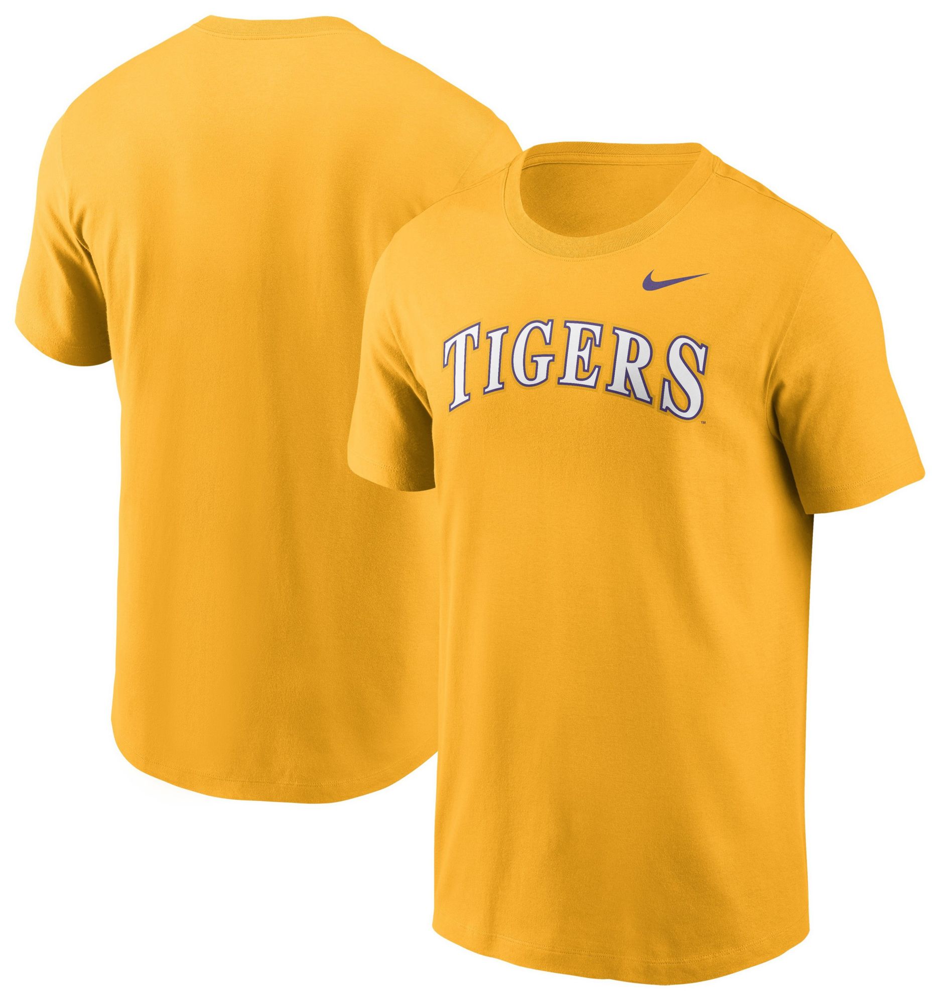 Nike Men's LSU Tigers University Gold Baseball Words T-Shirt product image