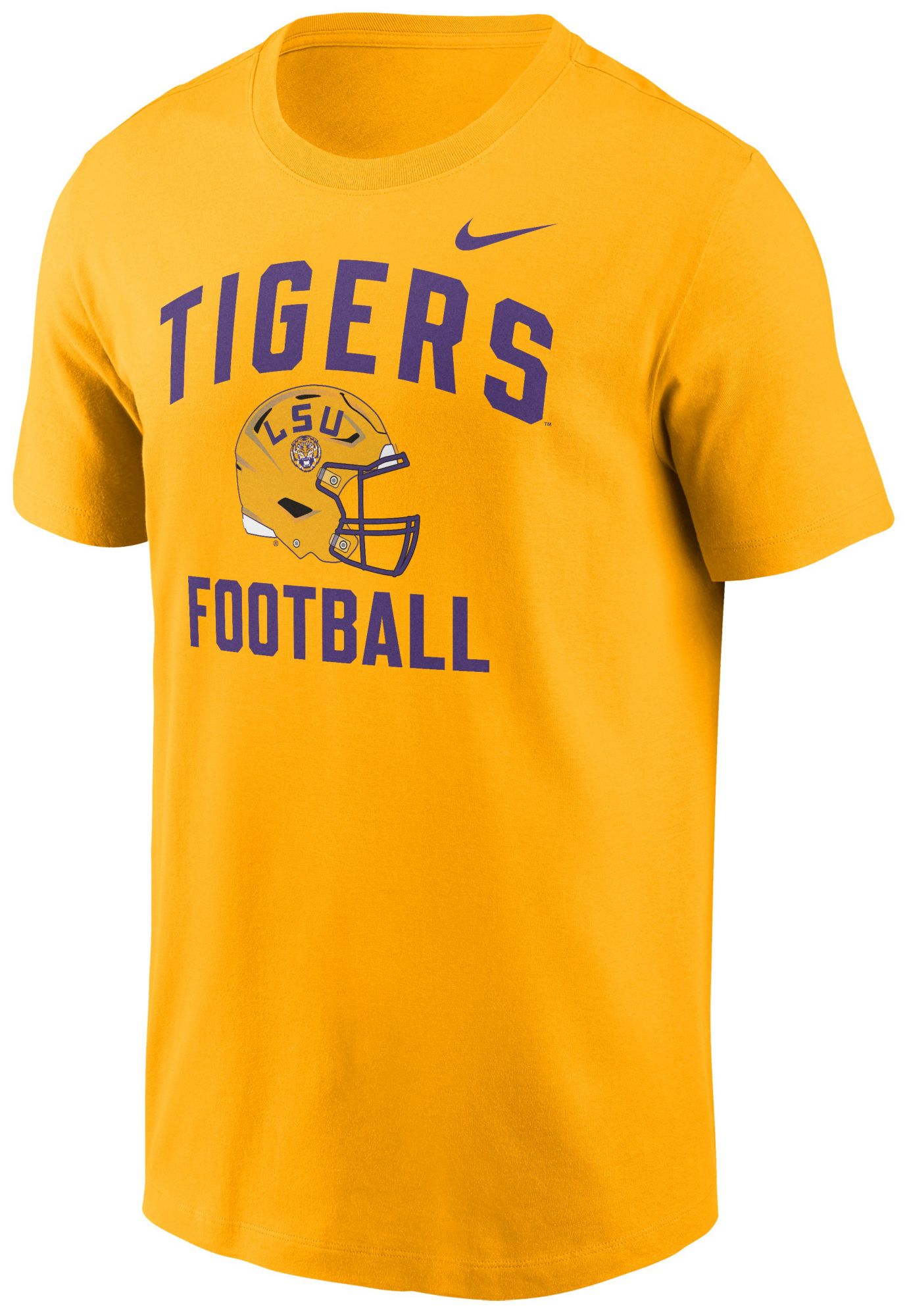 Nike Men's LSU Tigers Gold Football Helmet T-Shirt product image