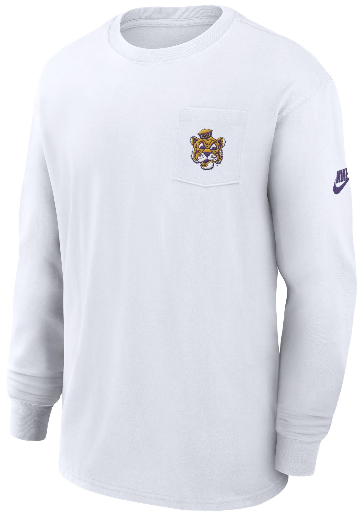 Nike Men's LSU Tigers White Max90 Pocket Long Sleeve T-Shirt product image