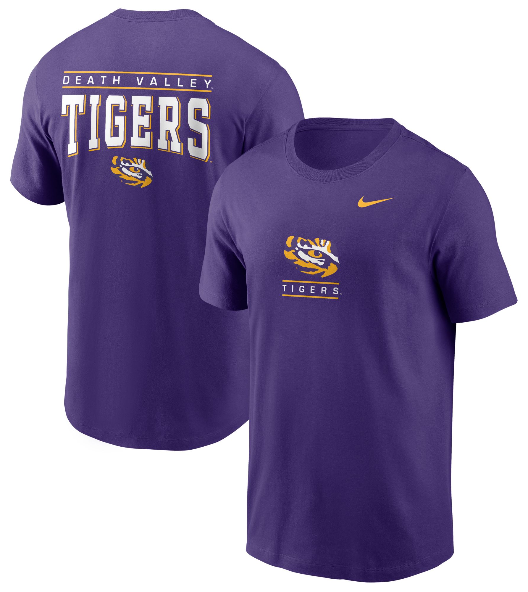 Nike Men's LSU Tigers Purple Core Cotton Double Hit Logo T-Shirt product image