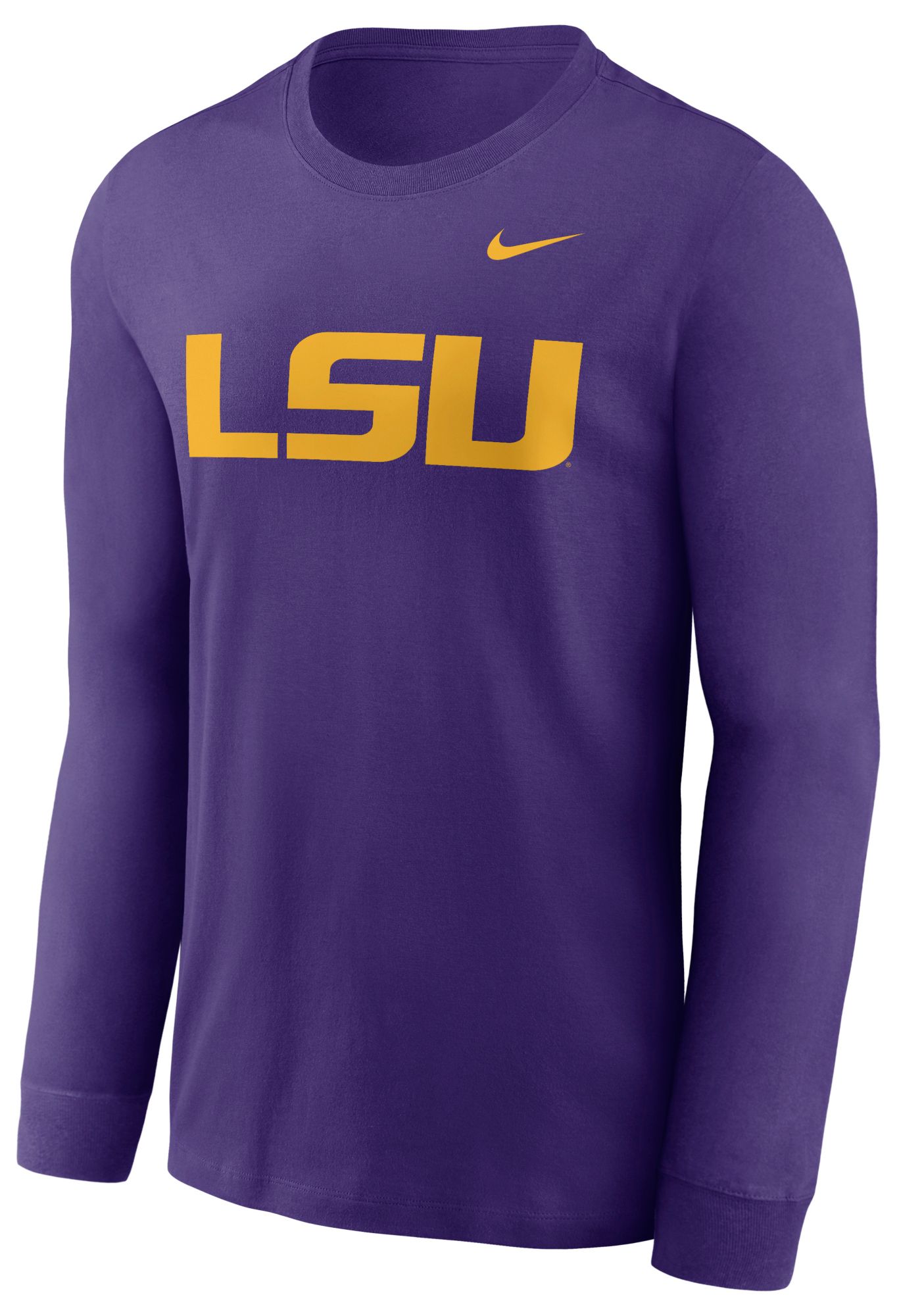 Nike Men's LSU Tigers Purple Core Cotton Logo Long Sleeve T-Shirt product image