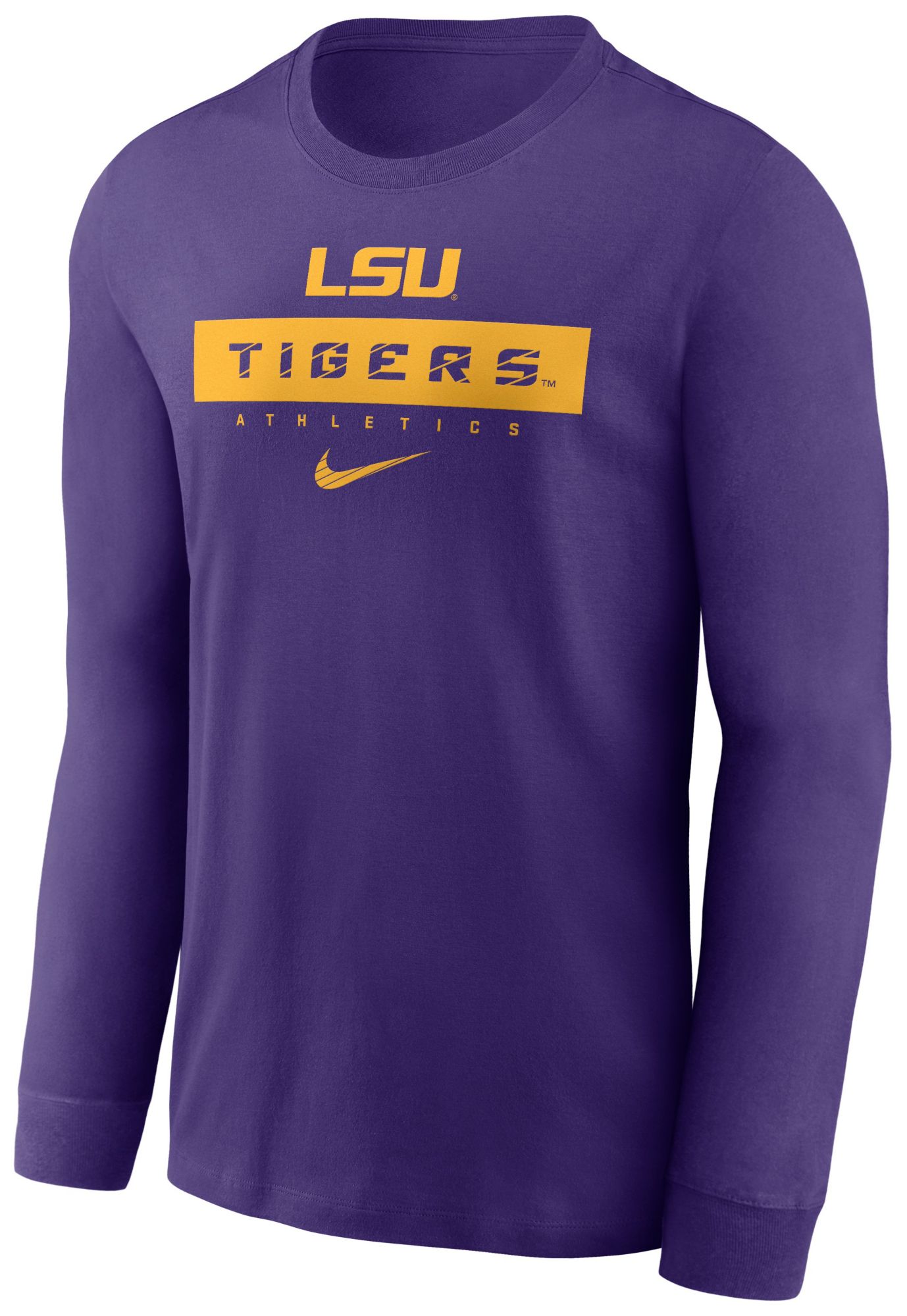 Nike Men's LSU Tigers Purple Dri-FIT Athletic Logo Long Sleeve T-Shirt product image