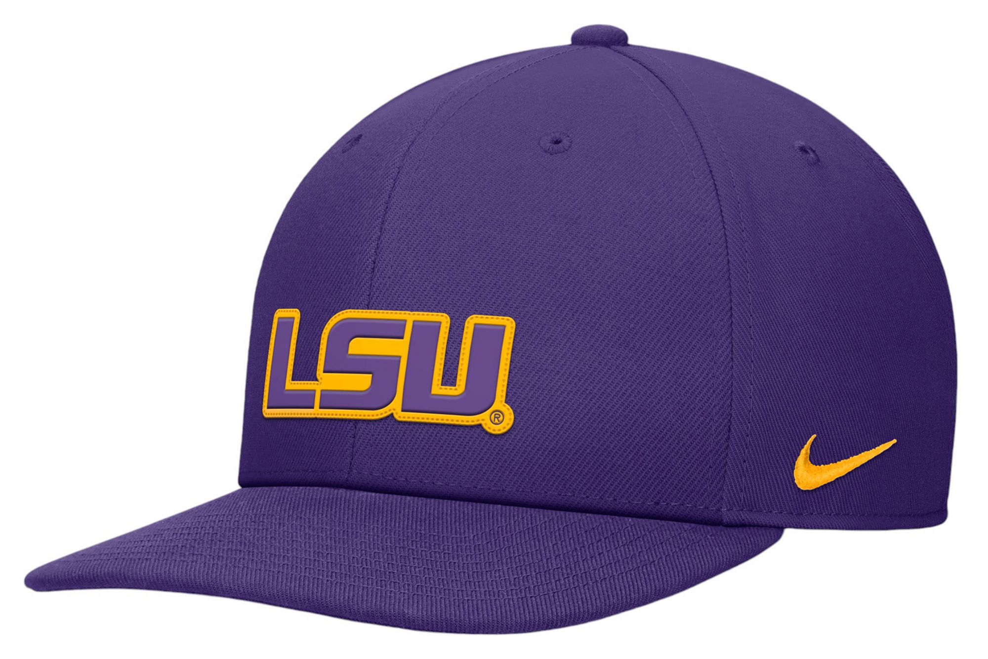 Nike Men's LSU Tigers Purple Pro Flat Brim Snapback Adjustable Hat product image