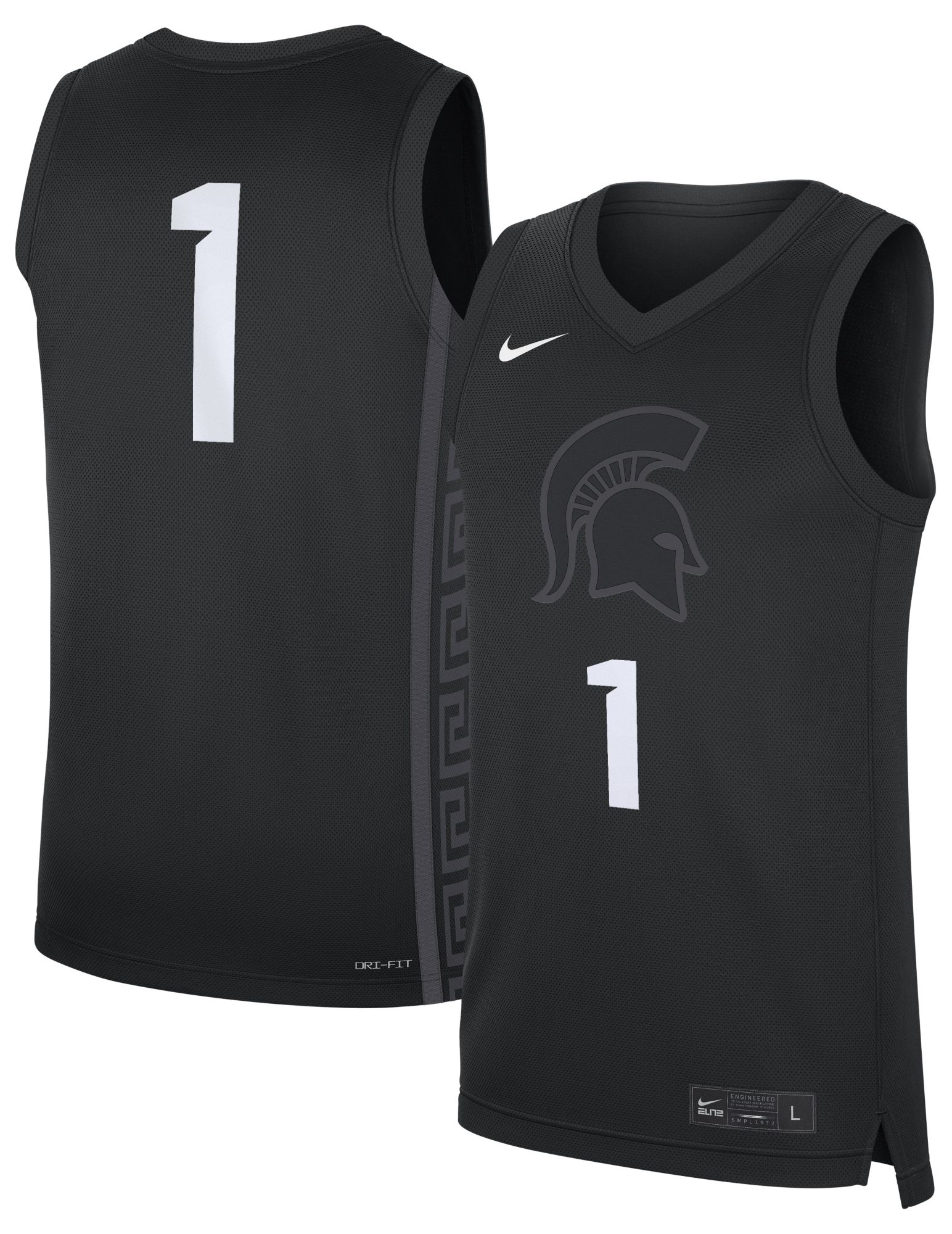 Nike Men's Michigan State Spartans Black Replica Basketball Jersey product image