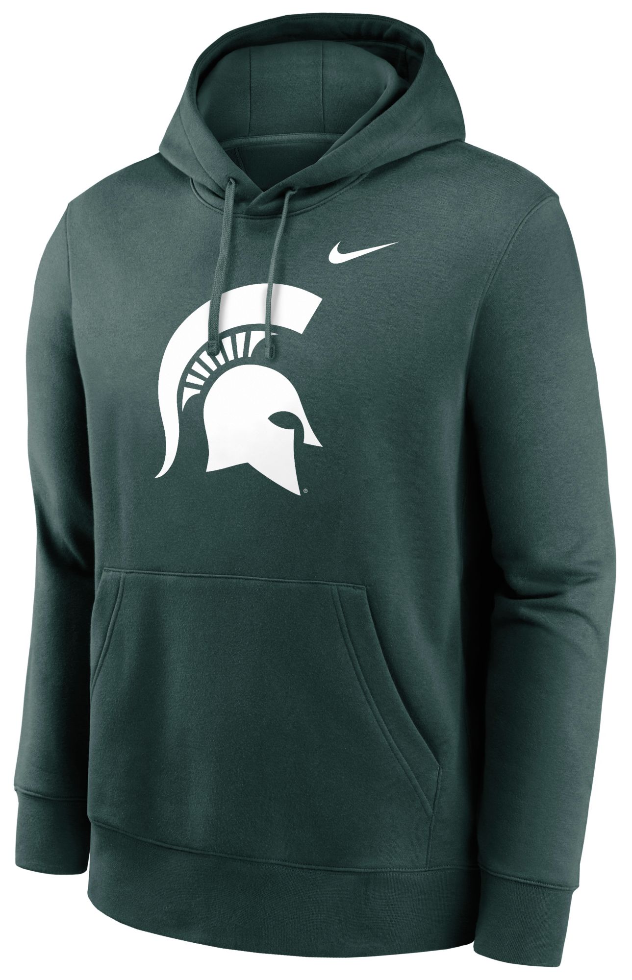 Nike Men's Michigan State Spartans Green Club Fleece Primary Logo Pullover Hoodie product image