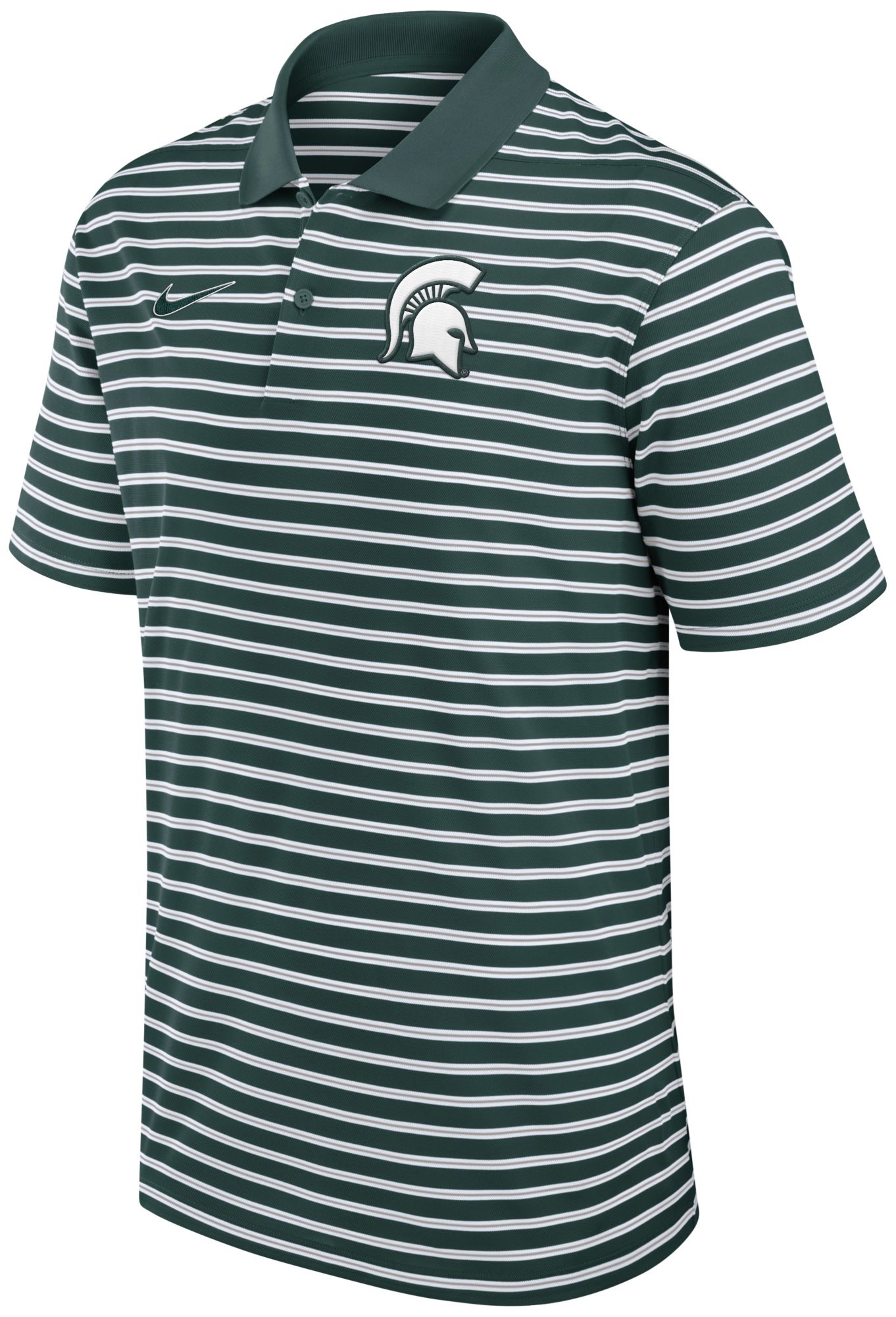 Nike Men's Michigan State Spartans Green Dri-FIT Victory Striped Polo product image
