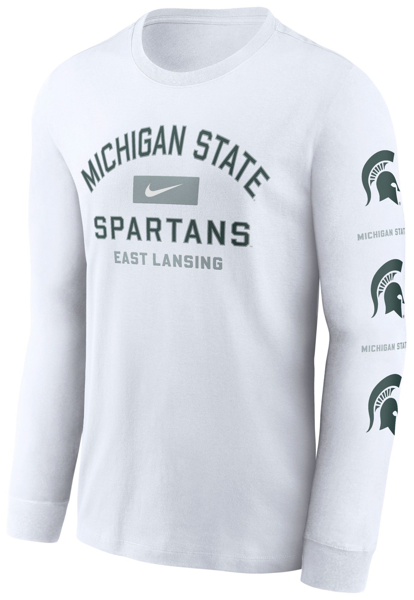 Nike Men's Michigan State Spartans White Sleeve Hit Long Sleeve T-Shirt product image