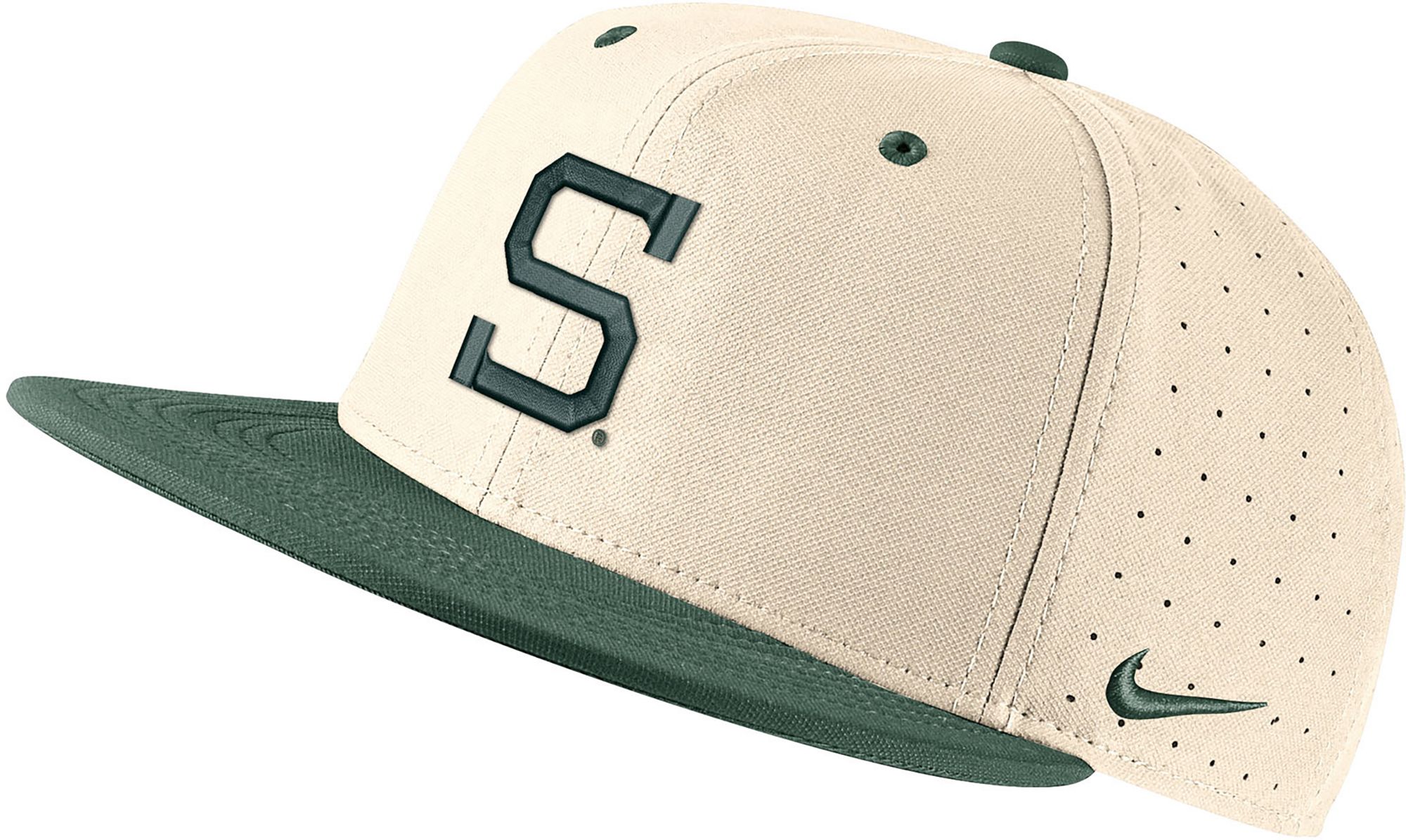 Nike Men's Michigan State Spartans Natural Dri-FIT Aero True Baseball Fitted Hat