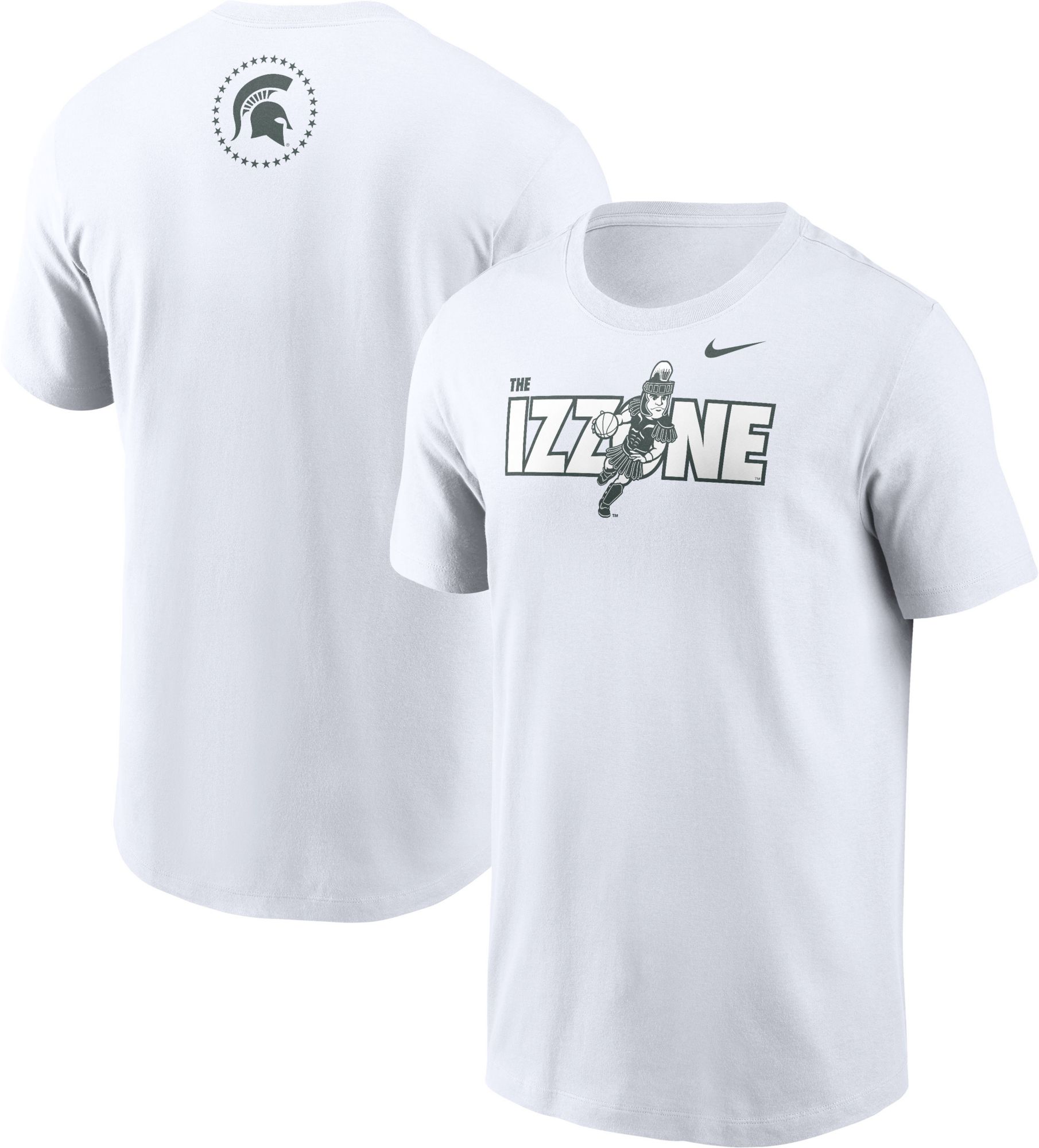 Nike Men's Michigan State Spartans White Izzone Basketball T-Shirt product image