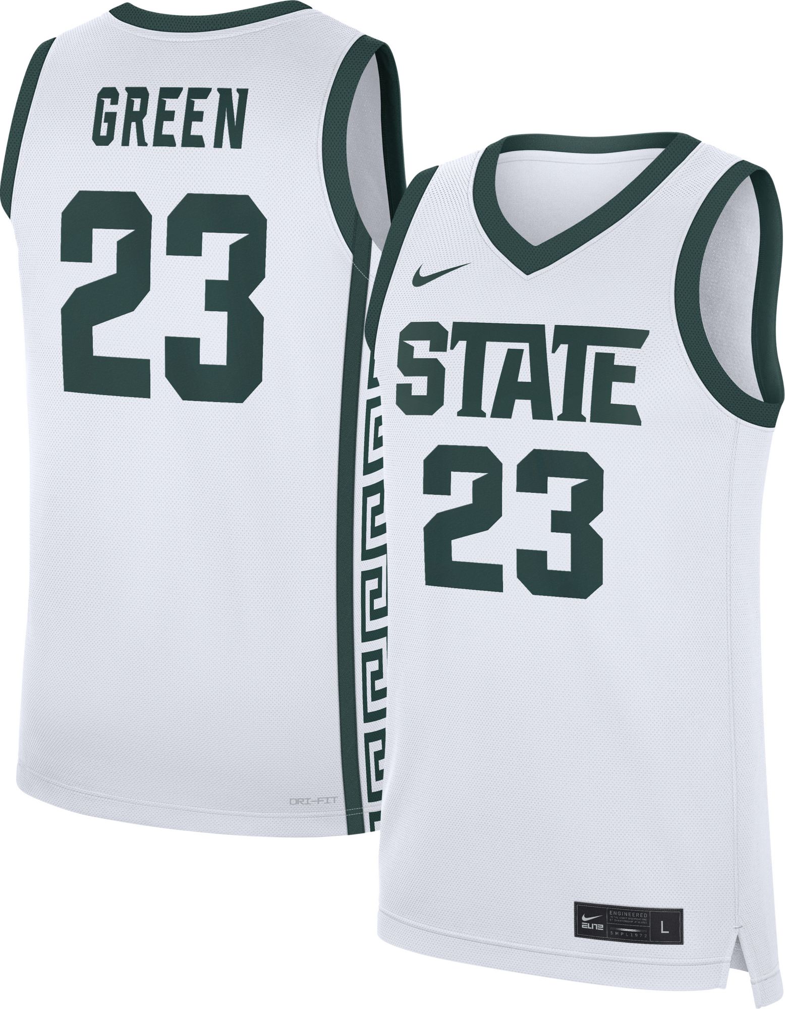 Nike Men's Michigan State Spartans Draymond Green #23 White Basketball Jersey product image