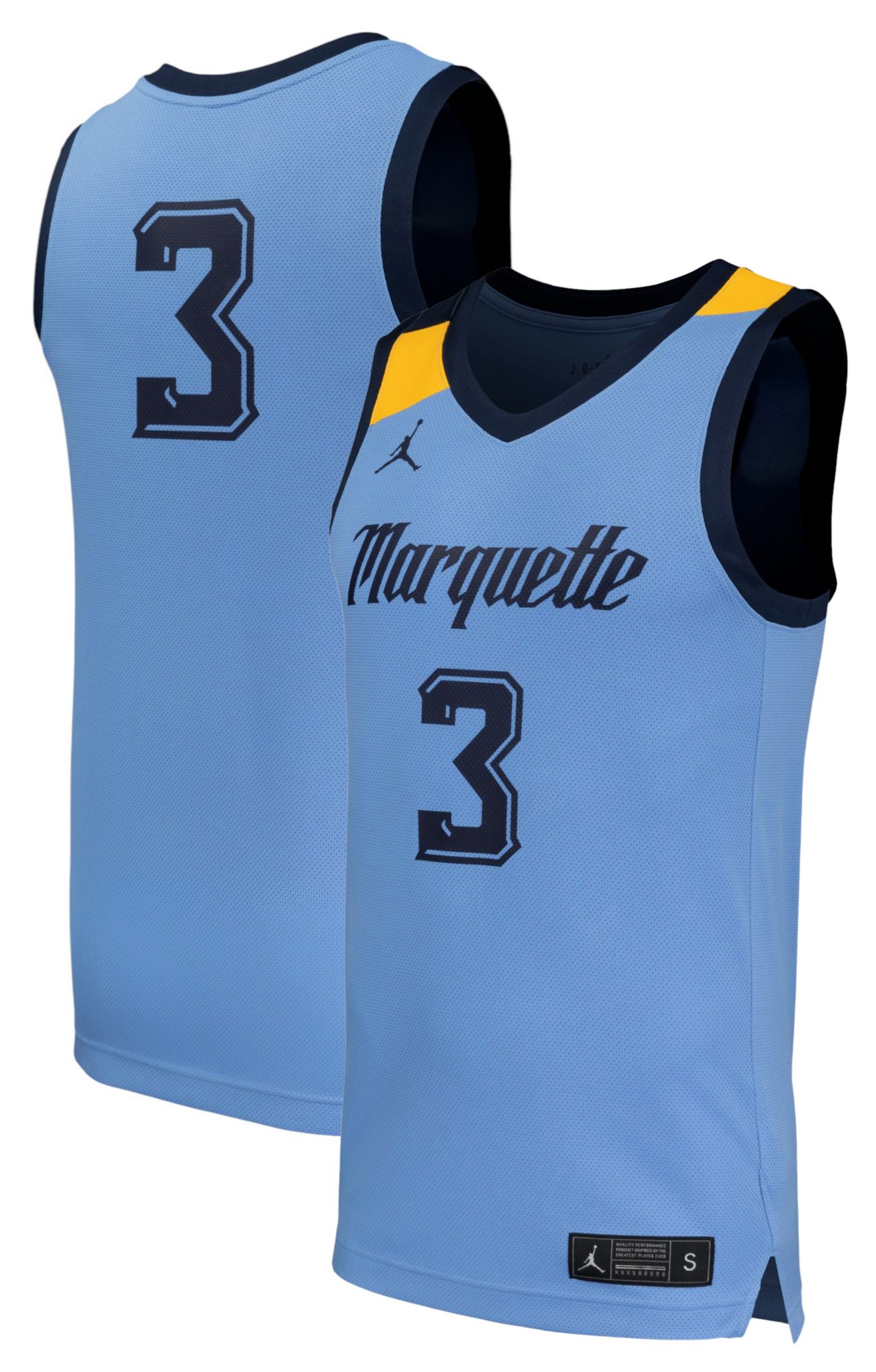 Jordan Men's Marquette Golden Eagles Blue Replica Basketball Jersey product image