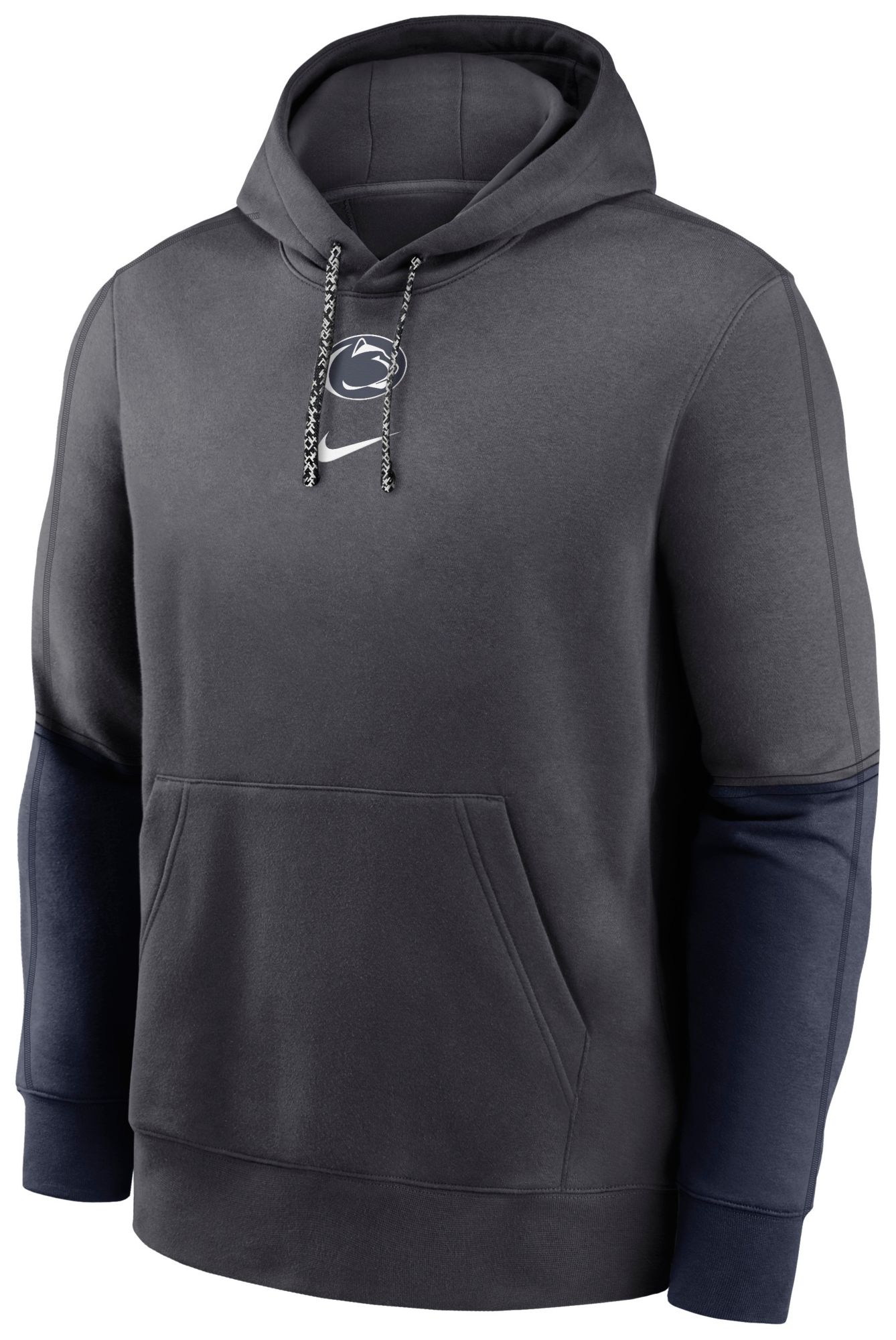 Nike Men's Penn State Nittany Lions Grey Club Fleece Team Issue Sideline Player Pullover Hoodie product image