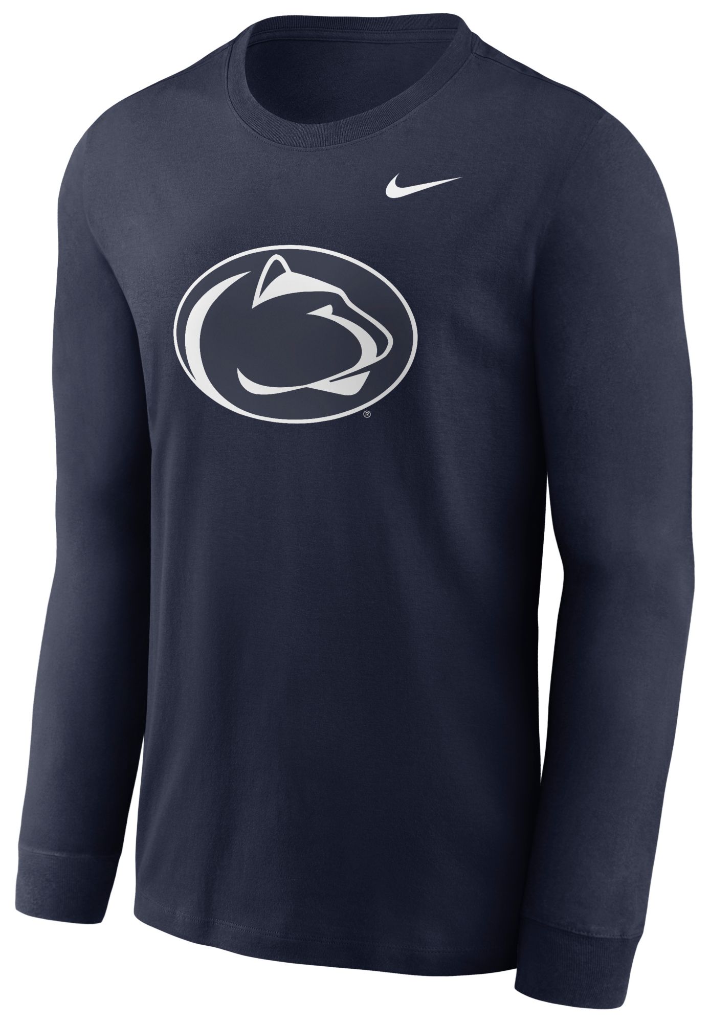 Nike Men's Penn State Nittany Lions Navy Core Cotton Logo Long Sleeve T-Shirt product image
