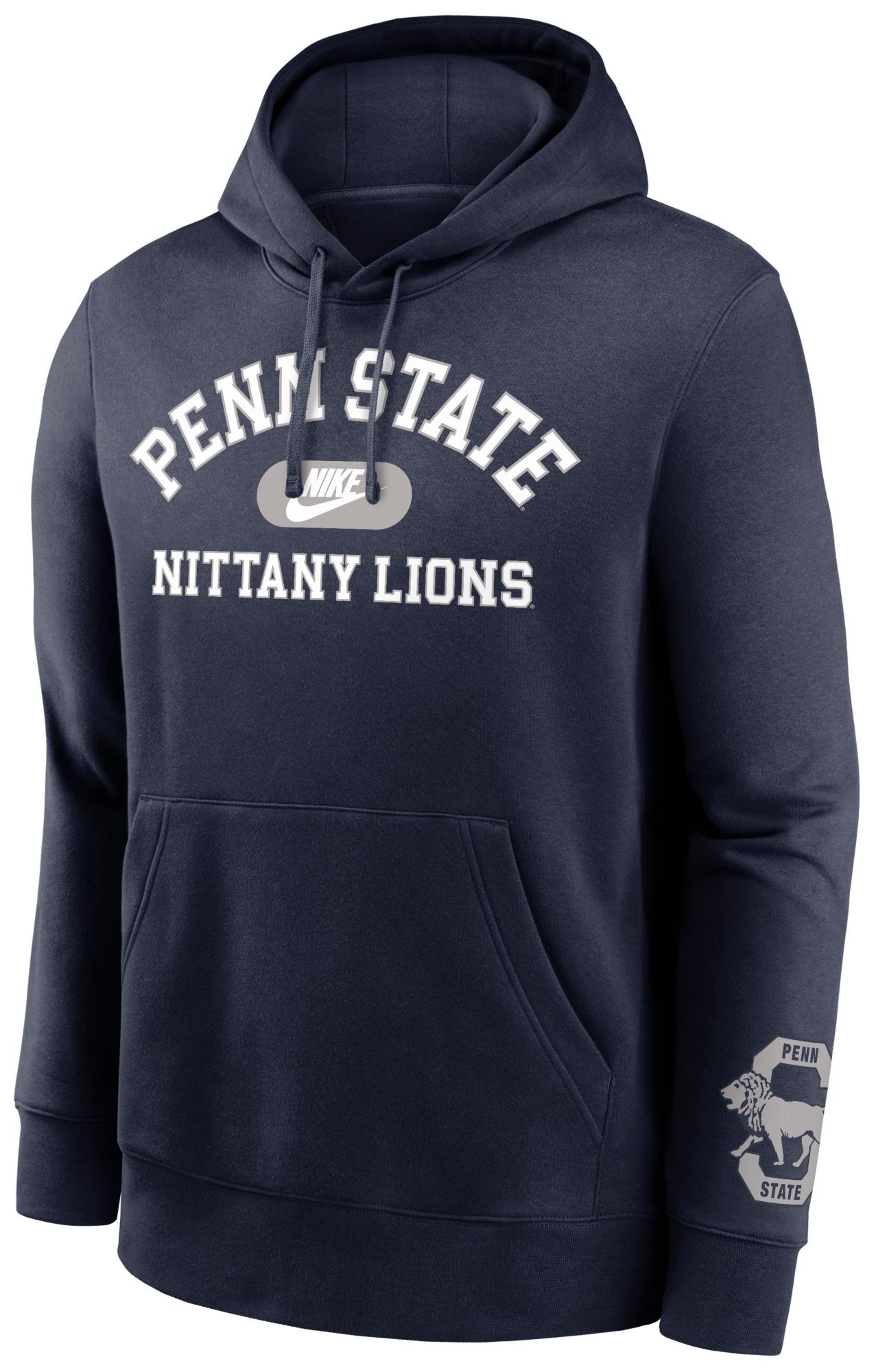 Nike Men's Penn State Nittany Lions Navy Club Fleece Retro Double-Hit Pullover Hoodie product image
