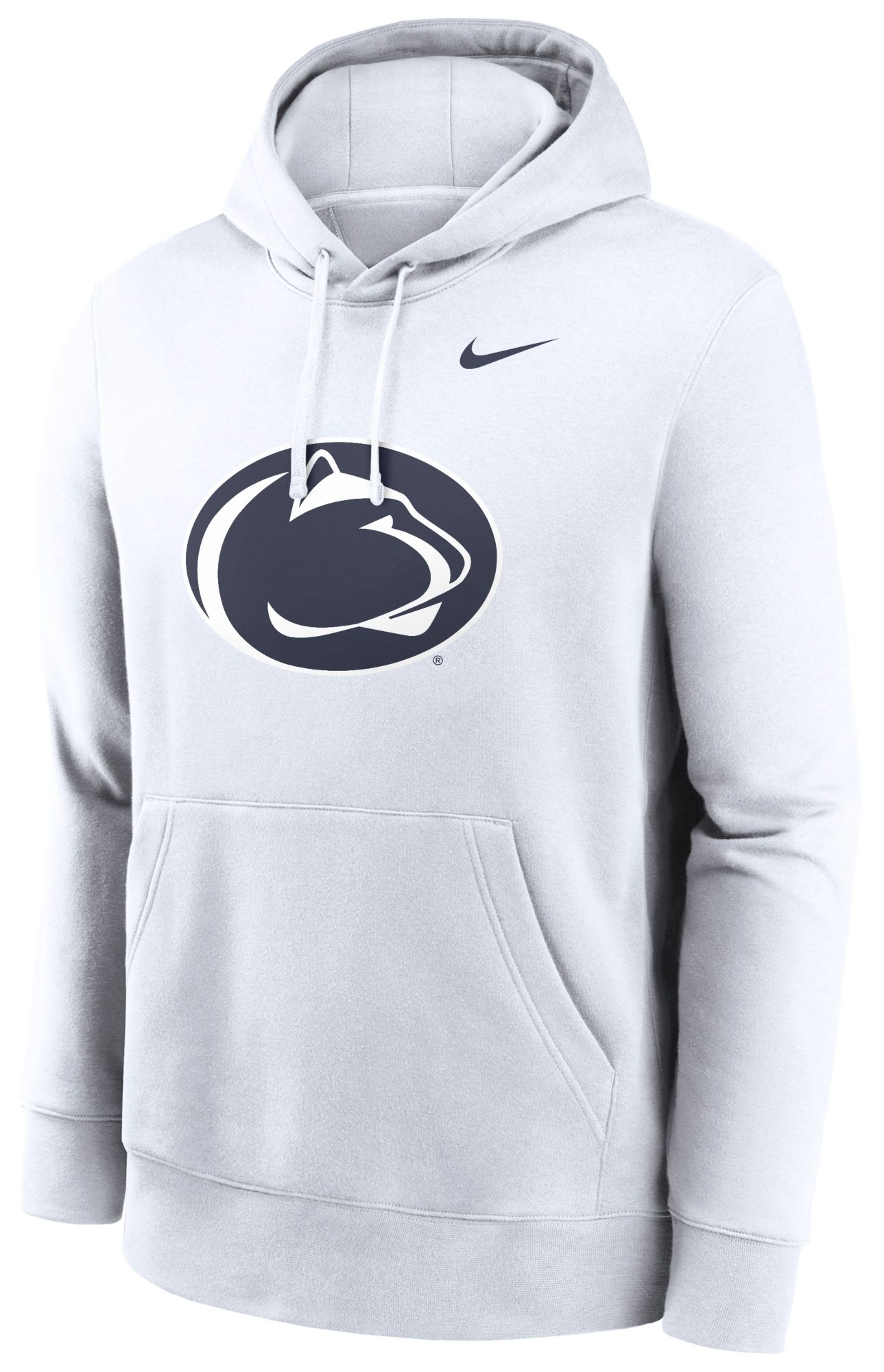 Nike Men's Penn State Nittany Lions White Club Fleece Primary Logo Pullover Hoodie product image