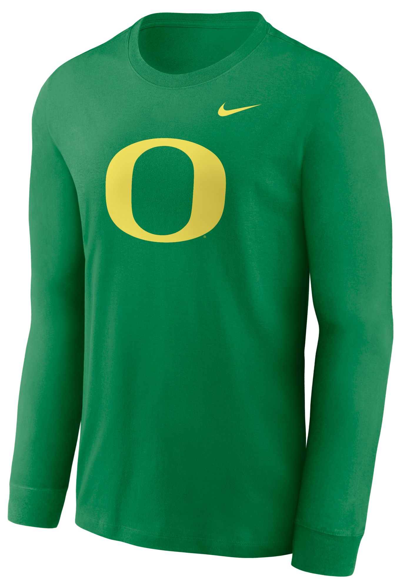 Nike Men's Oregon Ducks Green Core Cotton Logo Long Sleeve T-Shirt product image