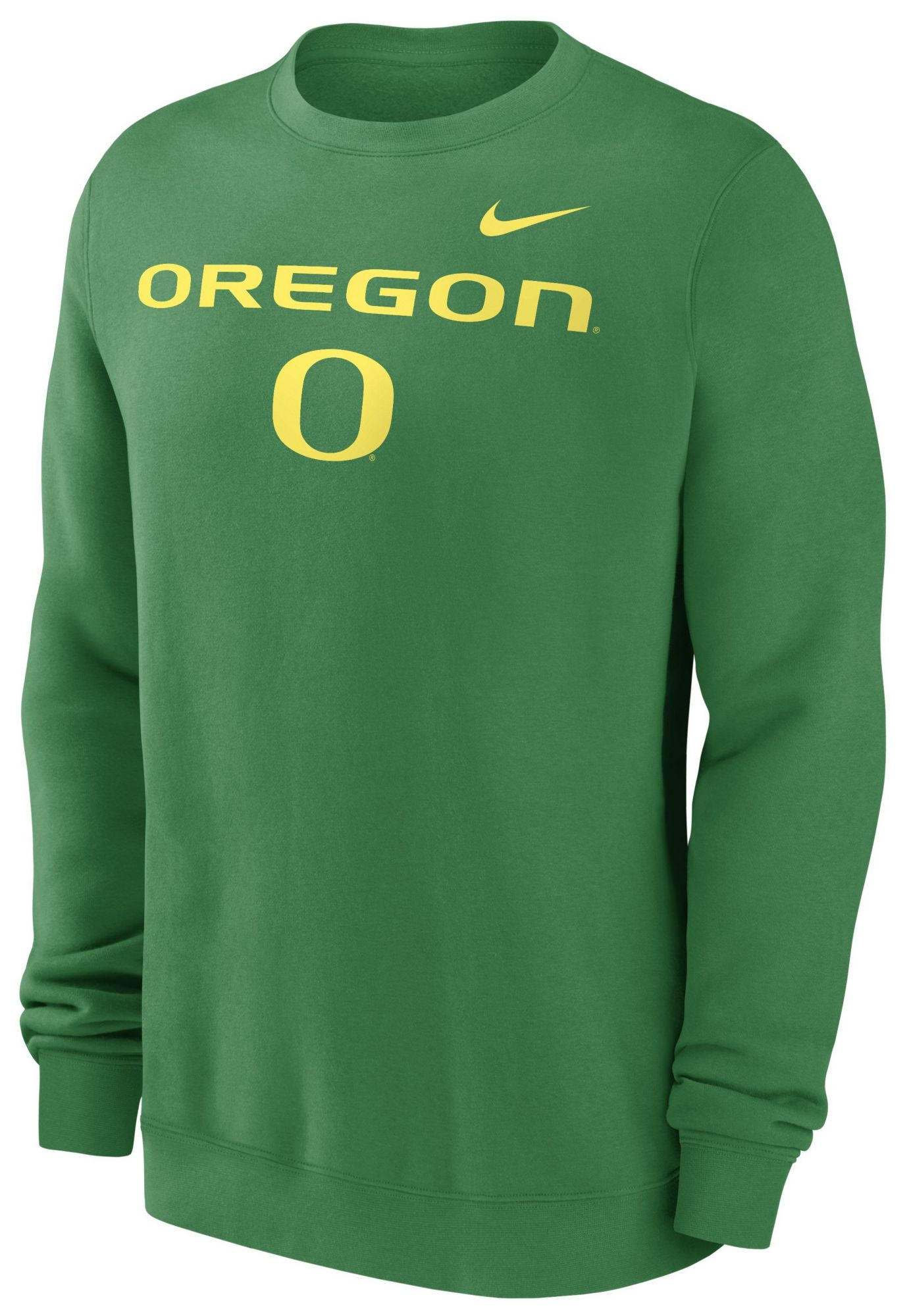 Nike Men's Oregon Ducks Apple Green Fleece Crewneck Sweatshirt product image