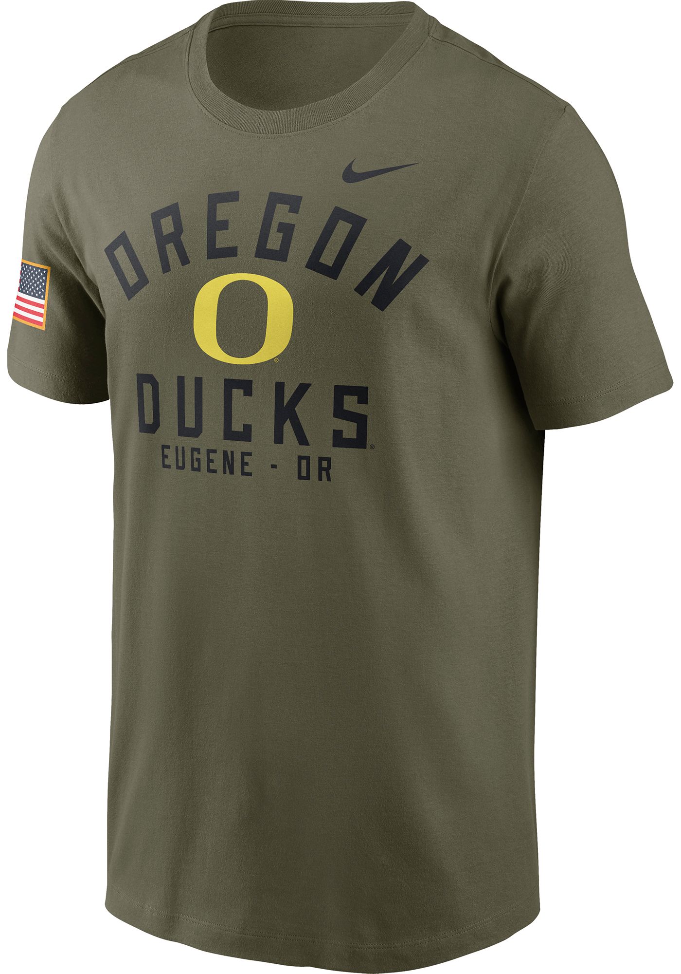 Nike Men's Oregon Ducks Olive Military Appreciation T-Shirt | Dick's ...