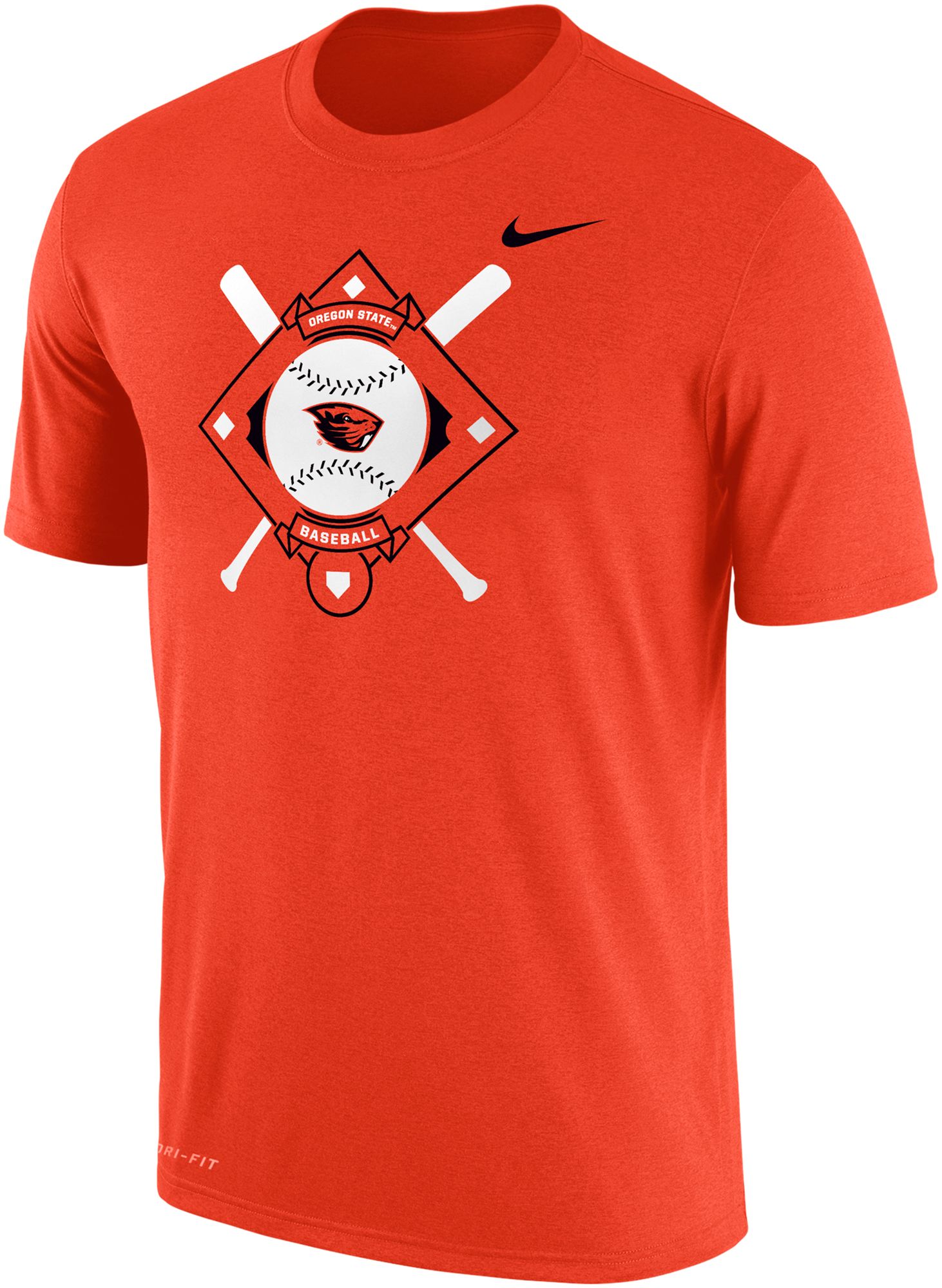 Nike Men's Oregon State Beavers Orange Dri-FIT Baseball Plate T-Shirt