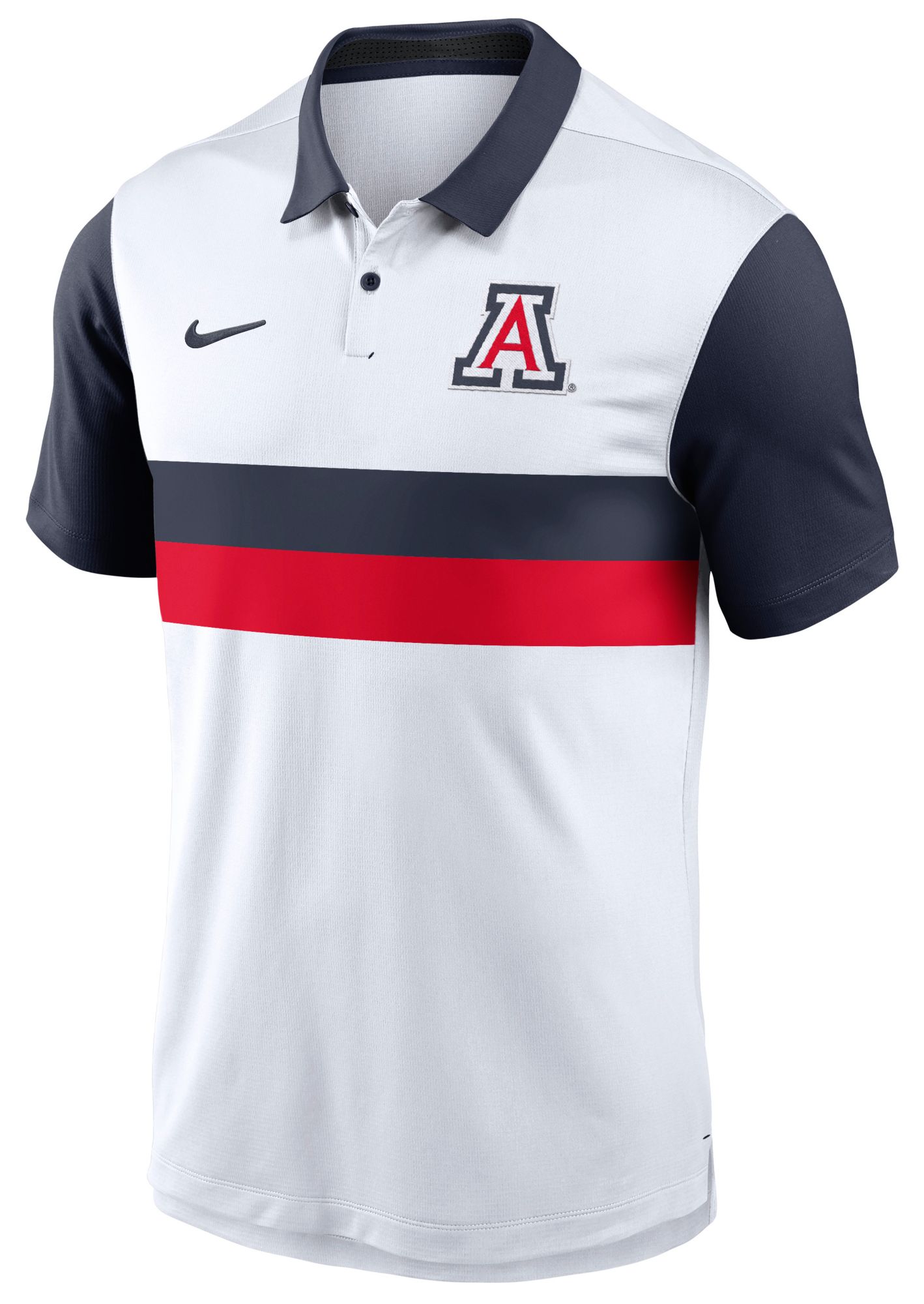 Nike Men's Arizona Wildcats White/Navy Campus Patterned Polo product image