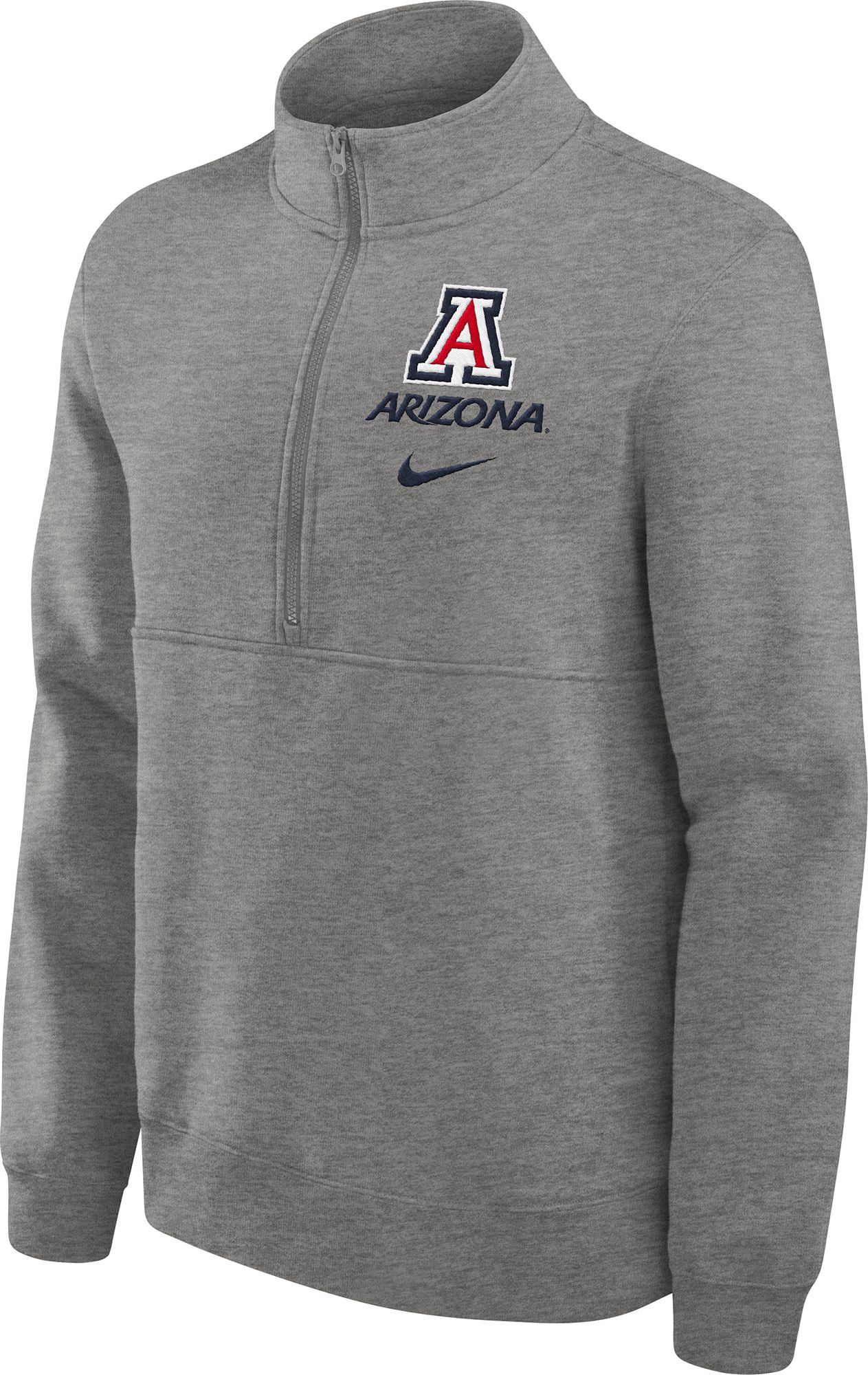 Nike Men's Arizona Wildcats Grey Heather Club Fleece Half-Zip product image