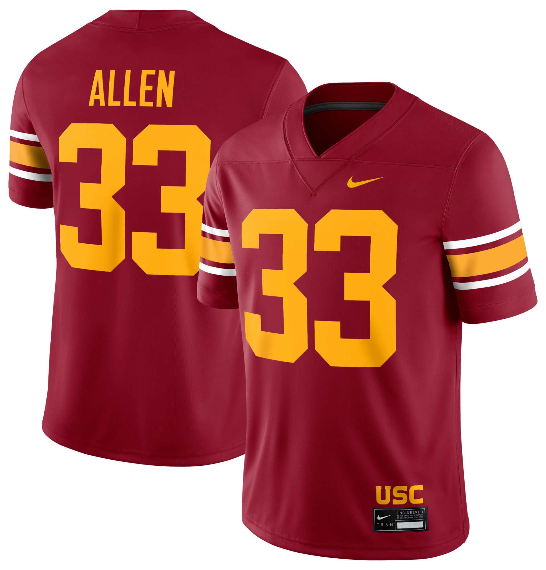 Nike Men's USC Trojans Marcus Allen #33 Cardinal Dri-FIT Replica Football Game Jersey product image
