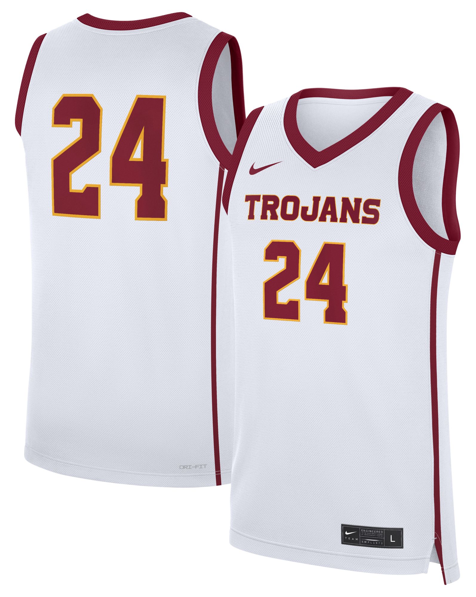 Nike Men's USC Trojans White Replica Basketball Jersey product image