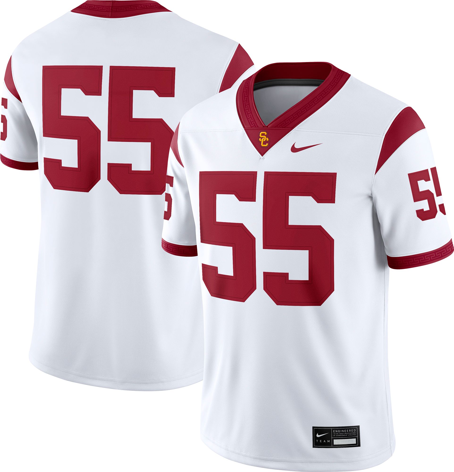 Nike Men's USC Trojans #55 White Dri-FIT Replica Football Game Jersey product image