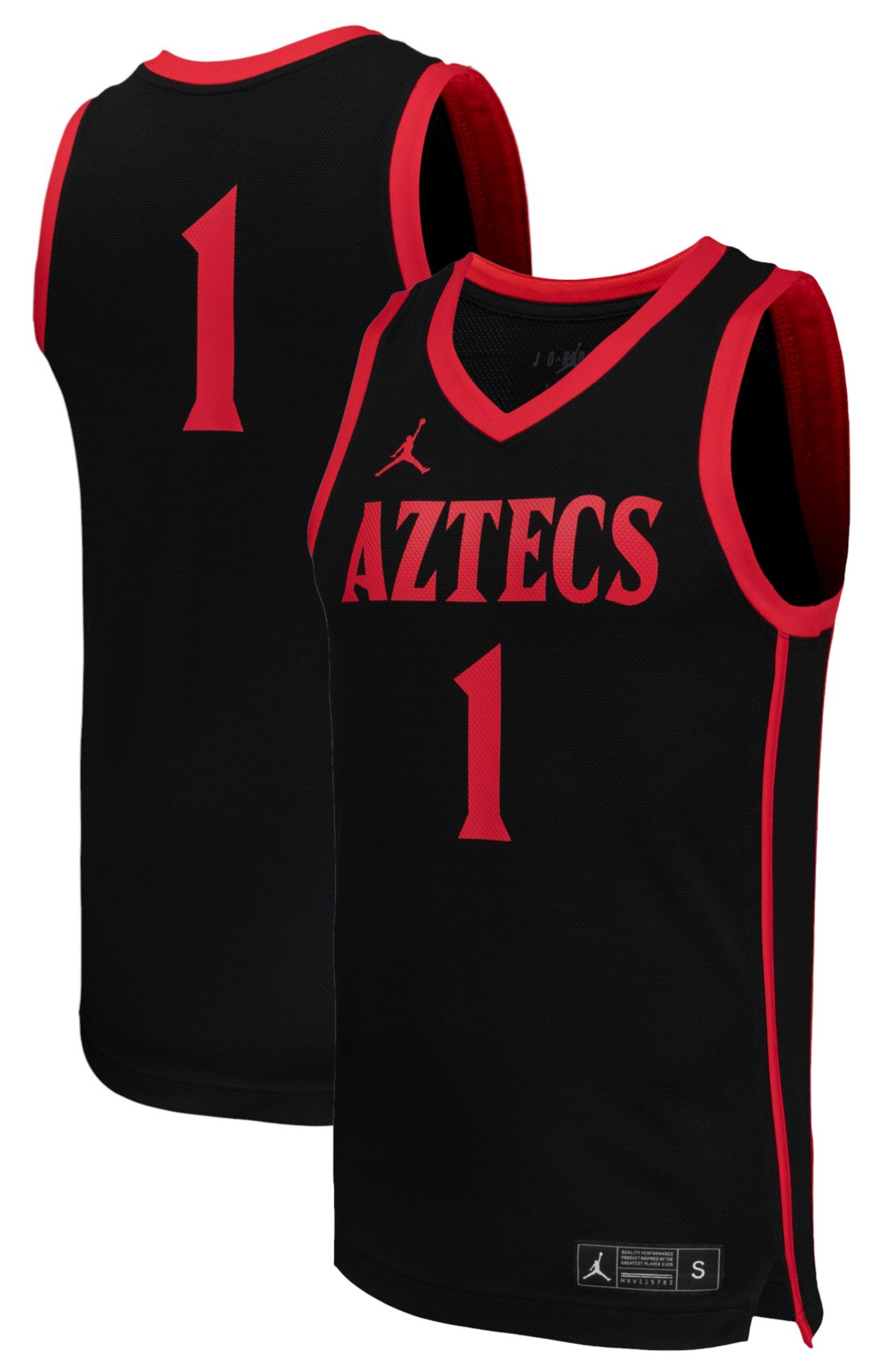 Jordan Men's San Diego State Aztecs Black Replica Basketball Jersey product image