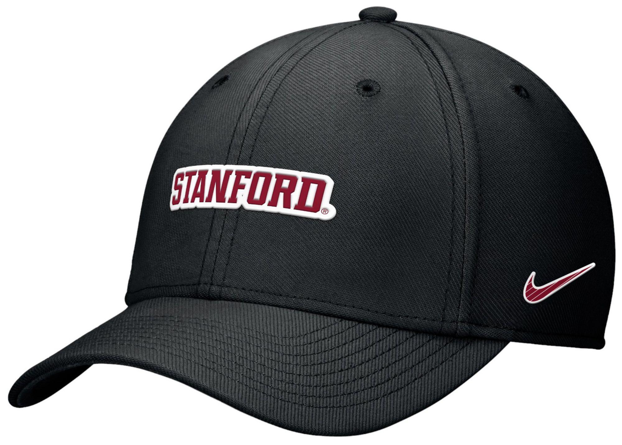 Nike Men's Stanford Cardinal Black Rise Swooshflex Hat product image