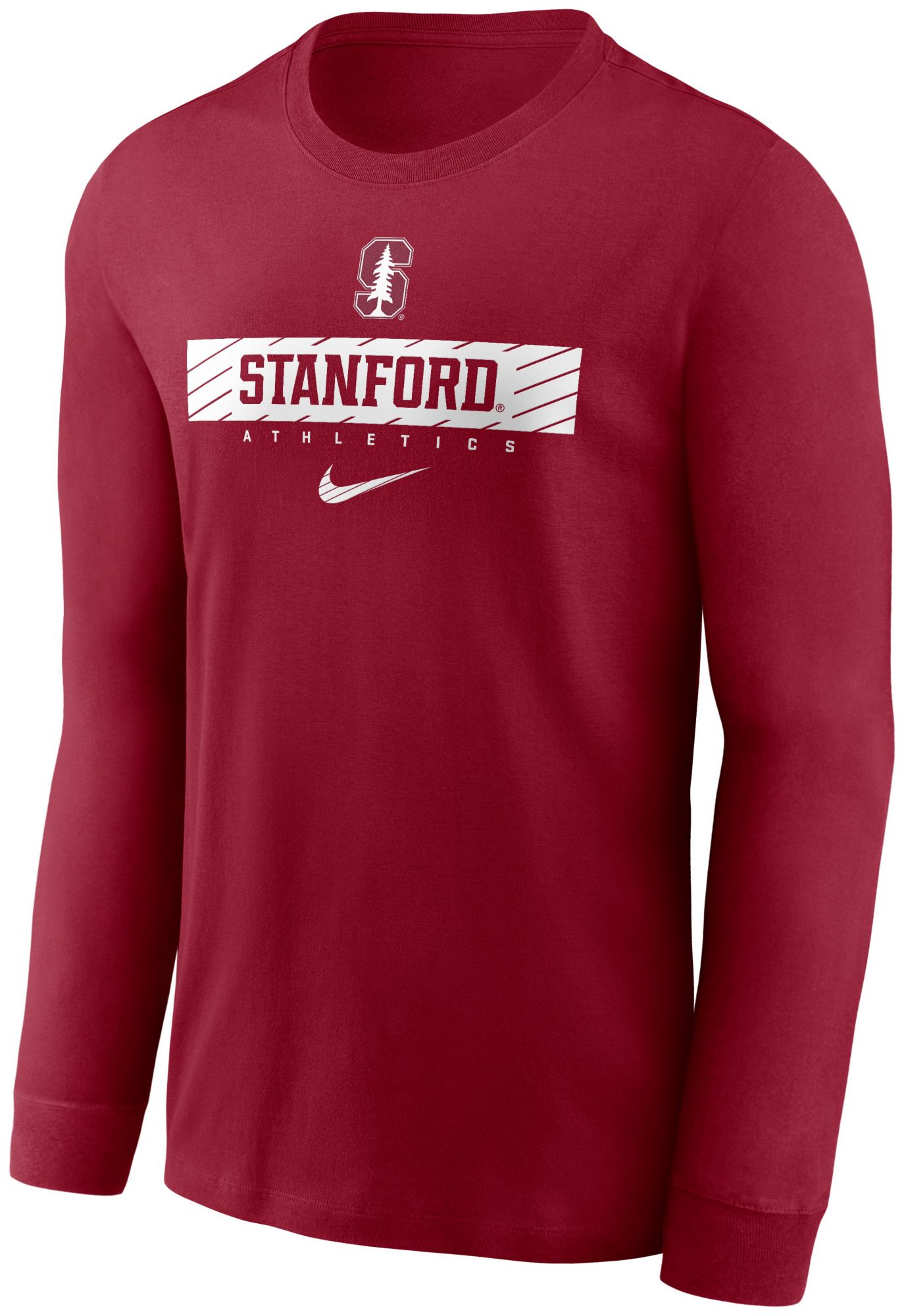 Nike Men's Stanford Cardinal Cardinal Dri-FIT Athletic Logo Long Sleeve T-Shirt product image