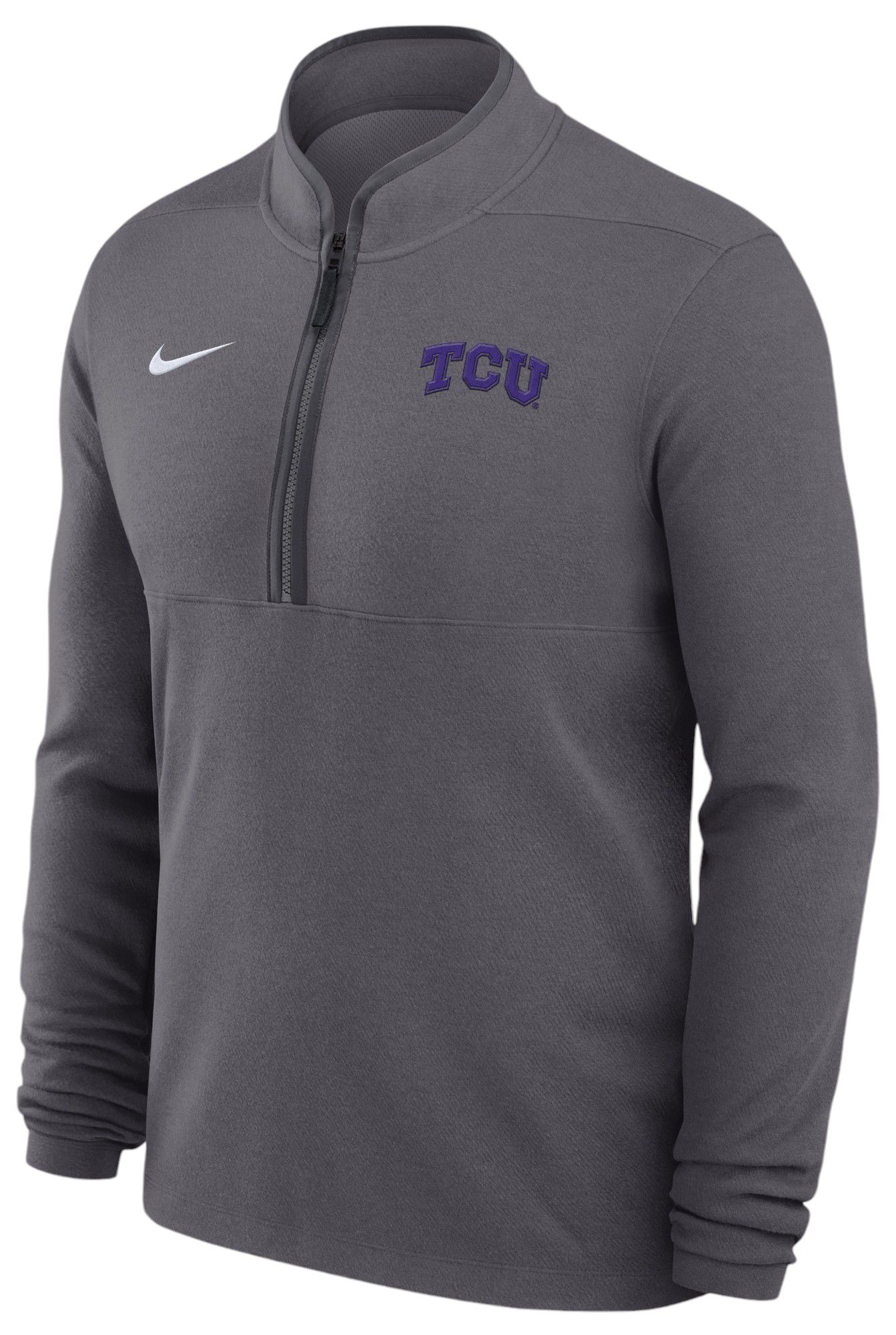 Nike Men's TCU Horned Frogs Grey Basketball Victory Quarter-Zip