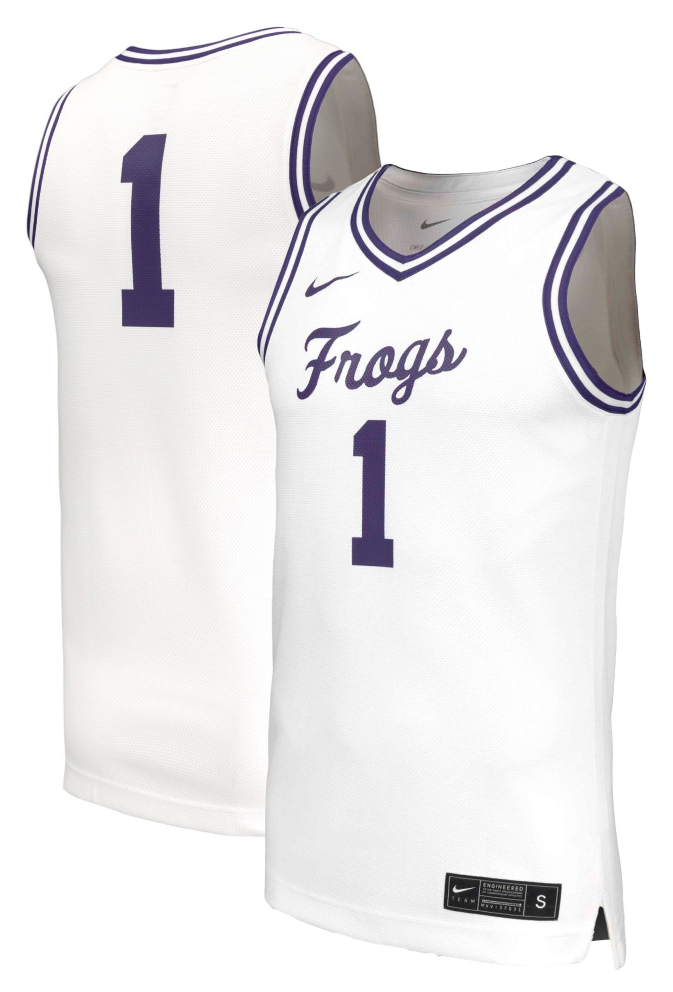 Nike Men's TCU Horned Frogs White Replica Basketball Jersey product image
