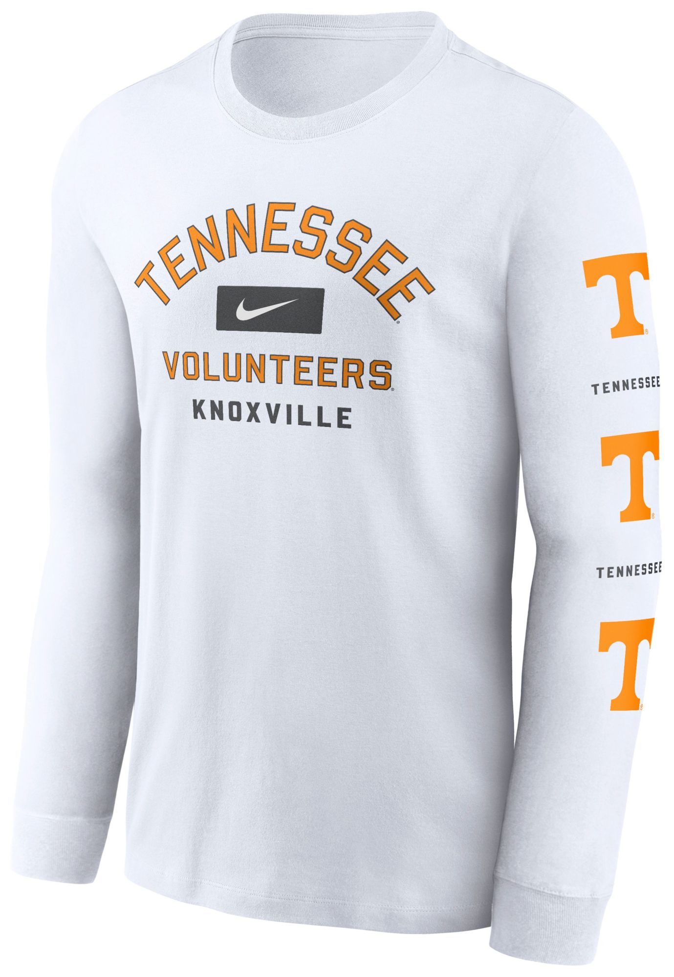 Nike Men's Tennessee Volunteers White Sleeve Hit Long Sleeve T-Shirt product image