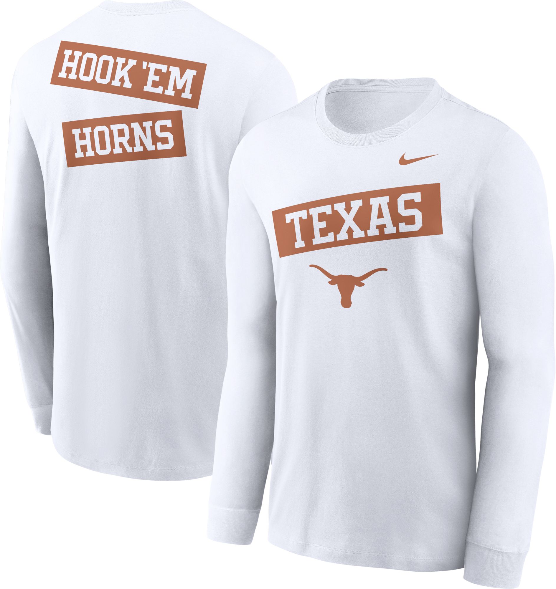 Nike Adult Texas Longhorns 2Sided White Long Sleeve T-Shirt product image