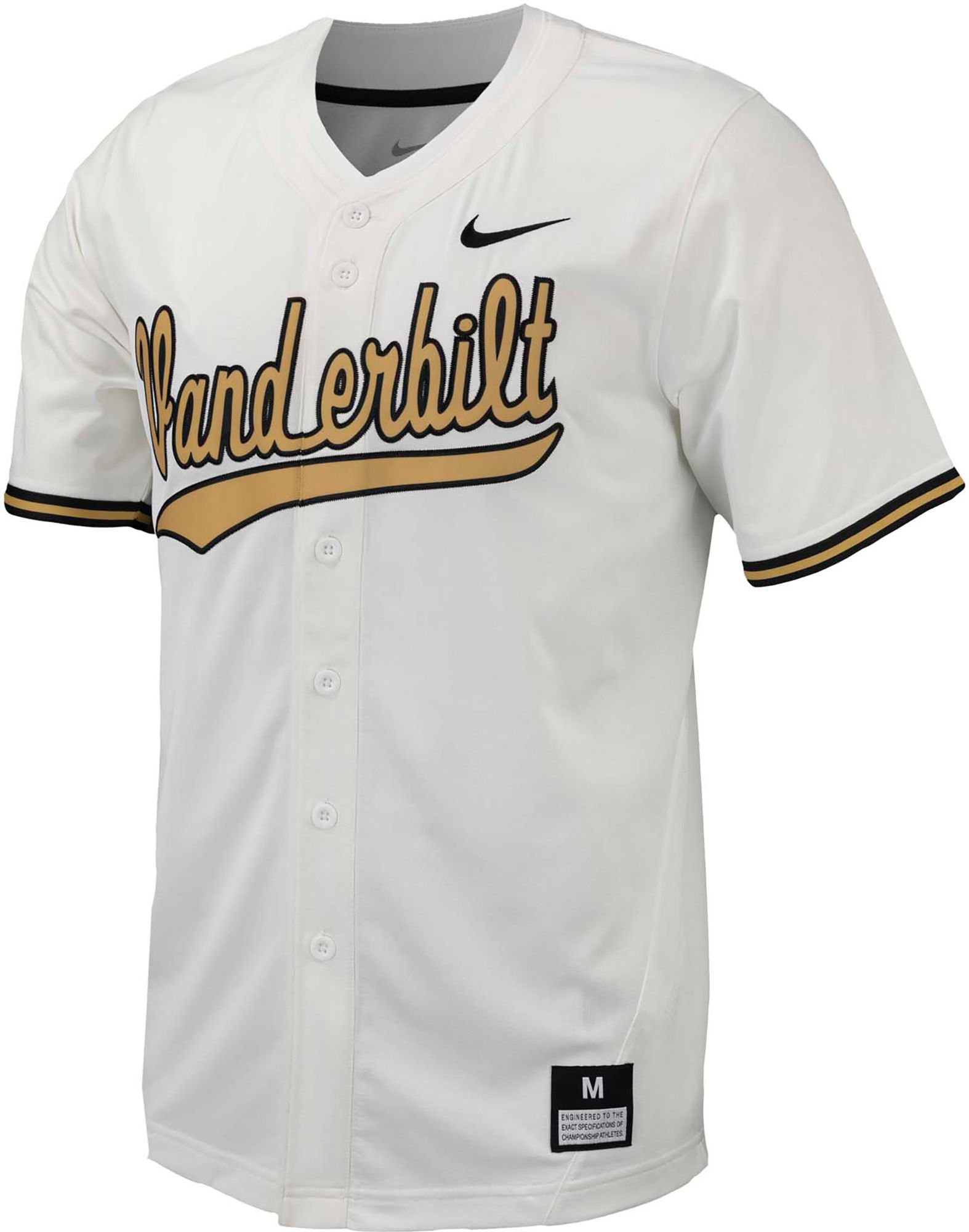 Nike Men's Vanderbilt Commodores Full Button Replica Baseball Jersey
